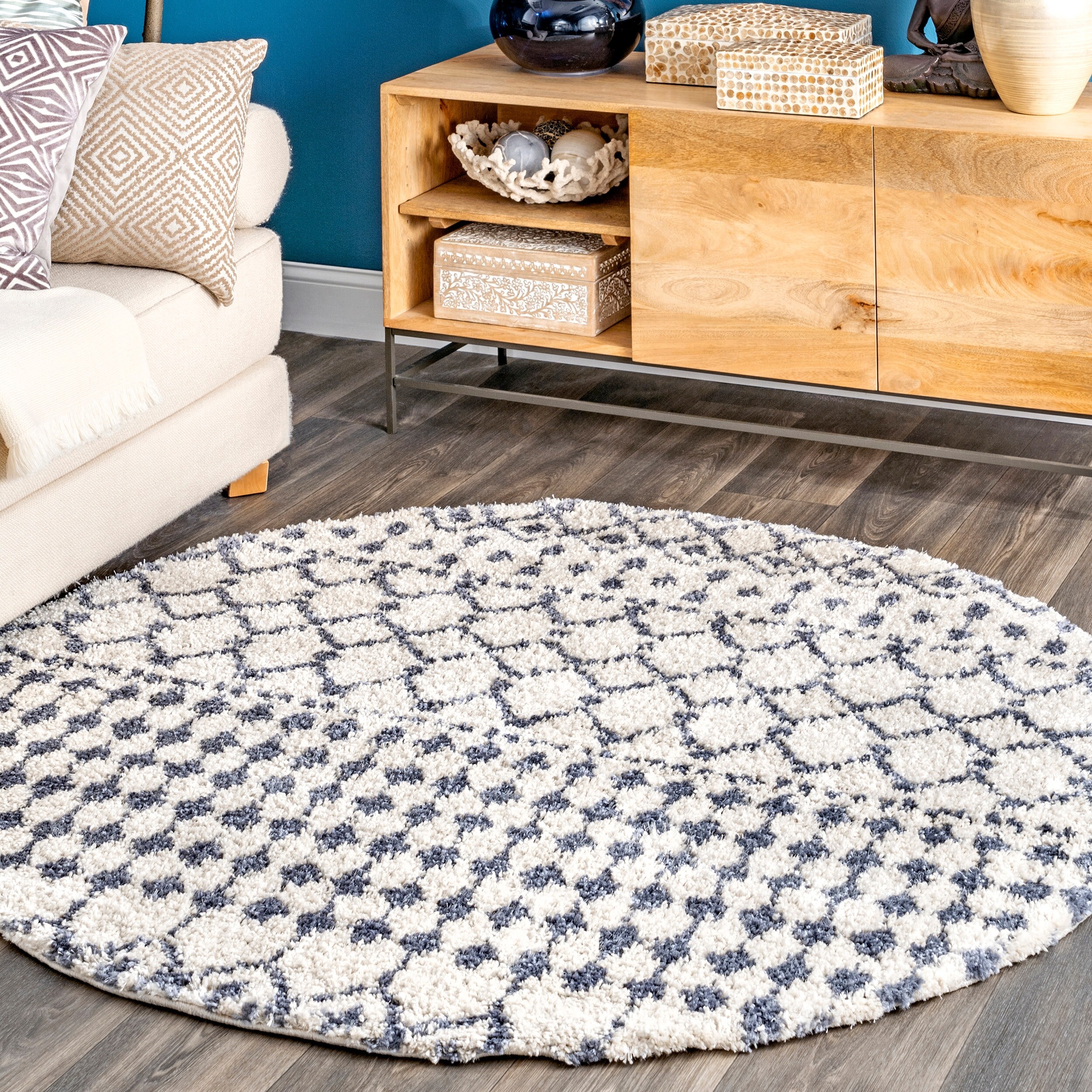 nuLOOM GROC01A-O508 Barbara 5 x 8 (ft) Loomed Polypropylene Beige Oval Indoor Trellis Area rug