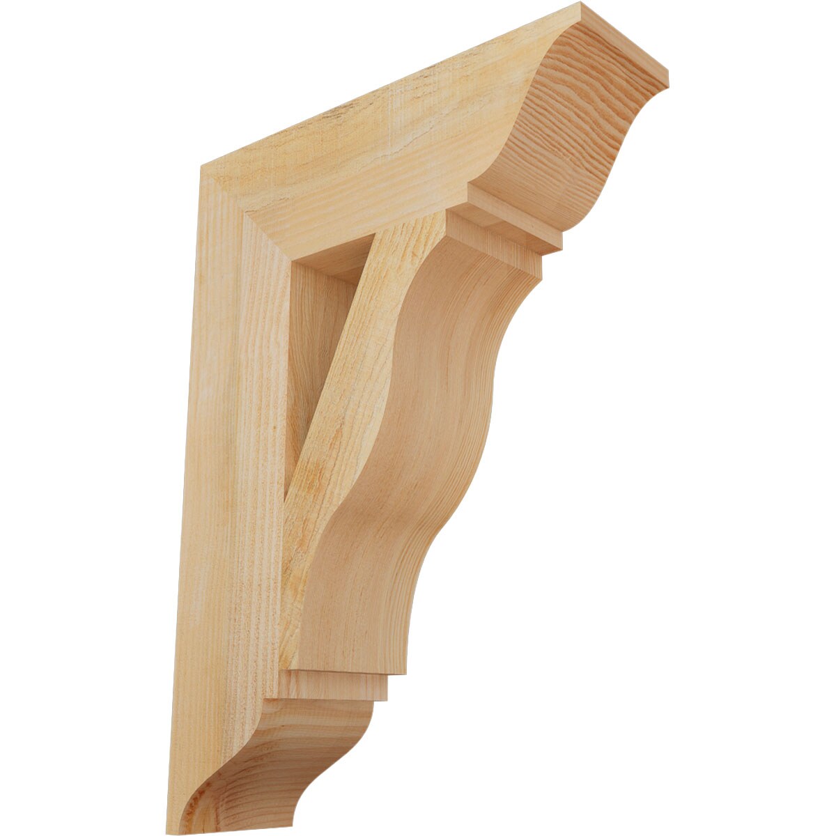 Ekena Millwork BKT06X20X28FST01RDF Funston traditional rough sawn 6-in x 20-in x 28-in Douglas fir Brown Wood Standard bracket