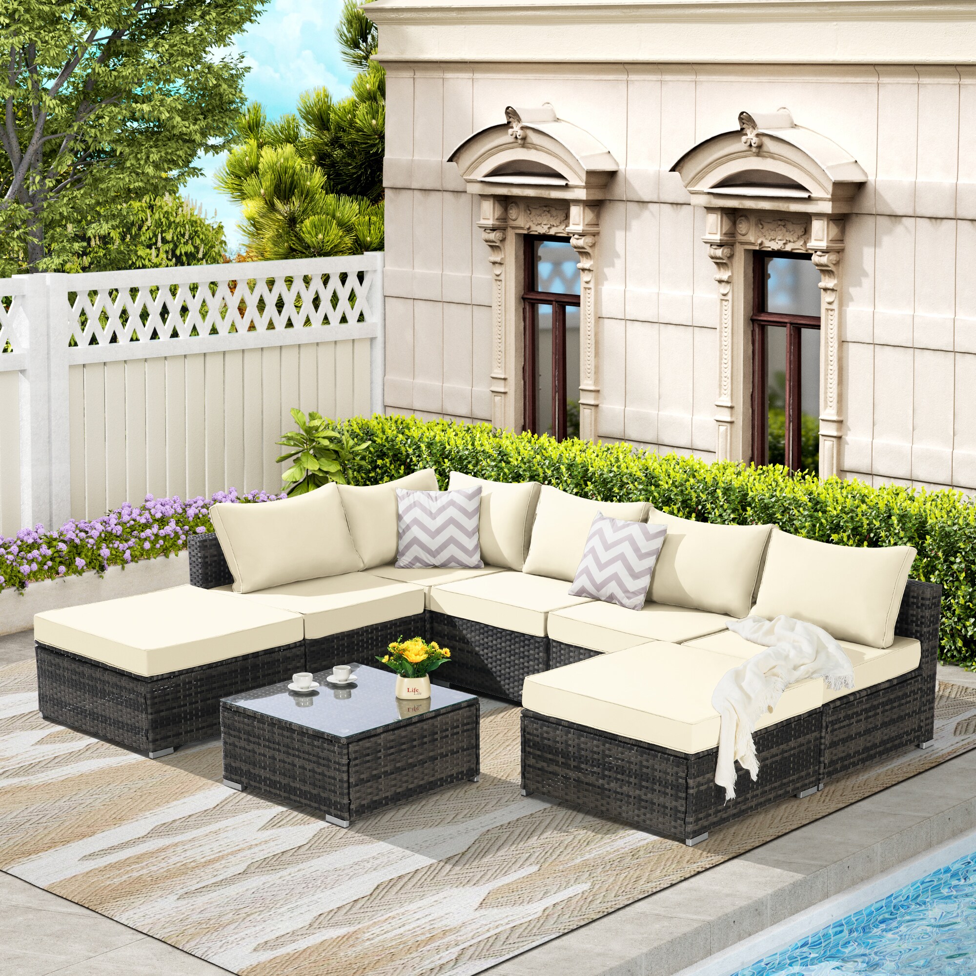 SINOFURN SYB670028BG Patio-Sofas-Daybeds - View #2
