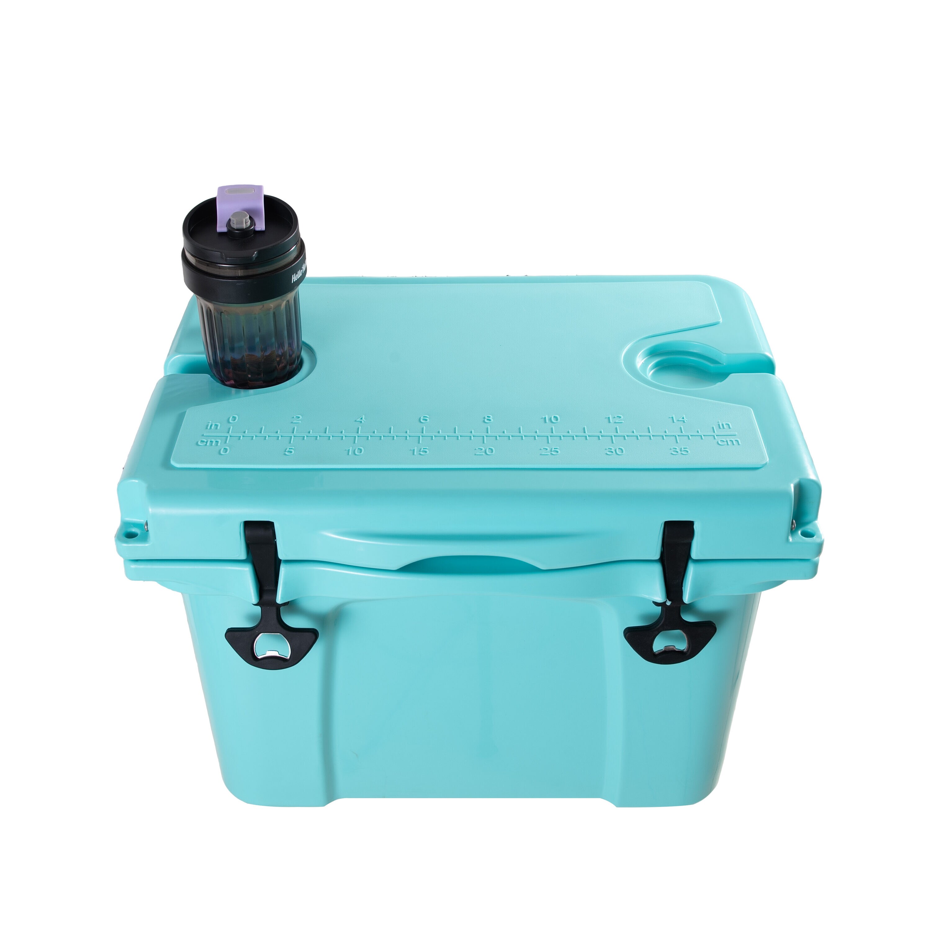 Bellemave Turquoise 25 Quart(s) Hard Insulated Chest cooler with Bottle ...