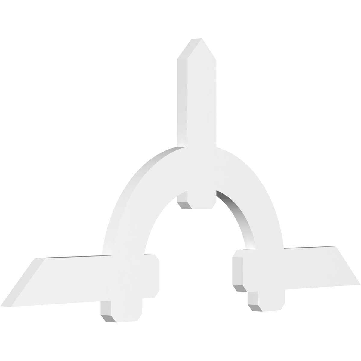 Ekena Millwork GBP072X36X0206ERI00 Ericson White PVC Gable bracket