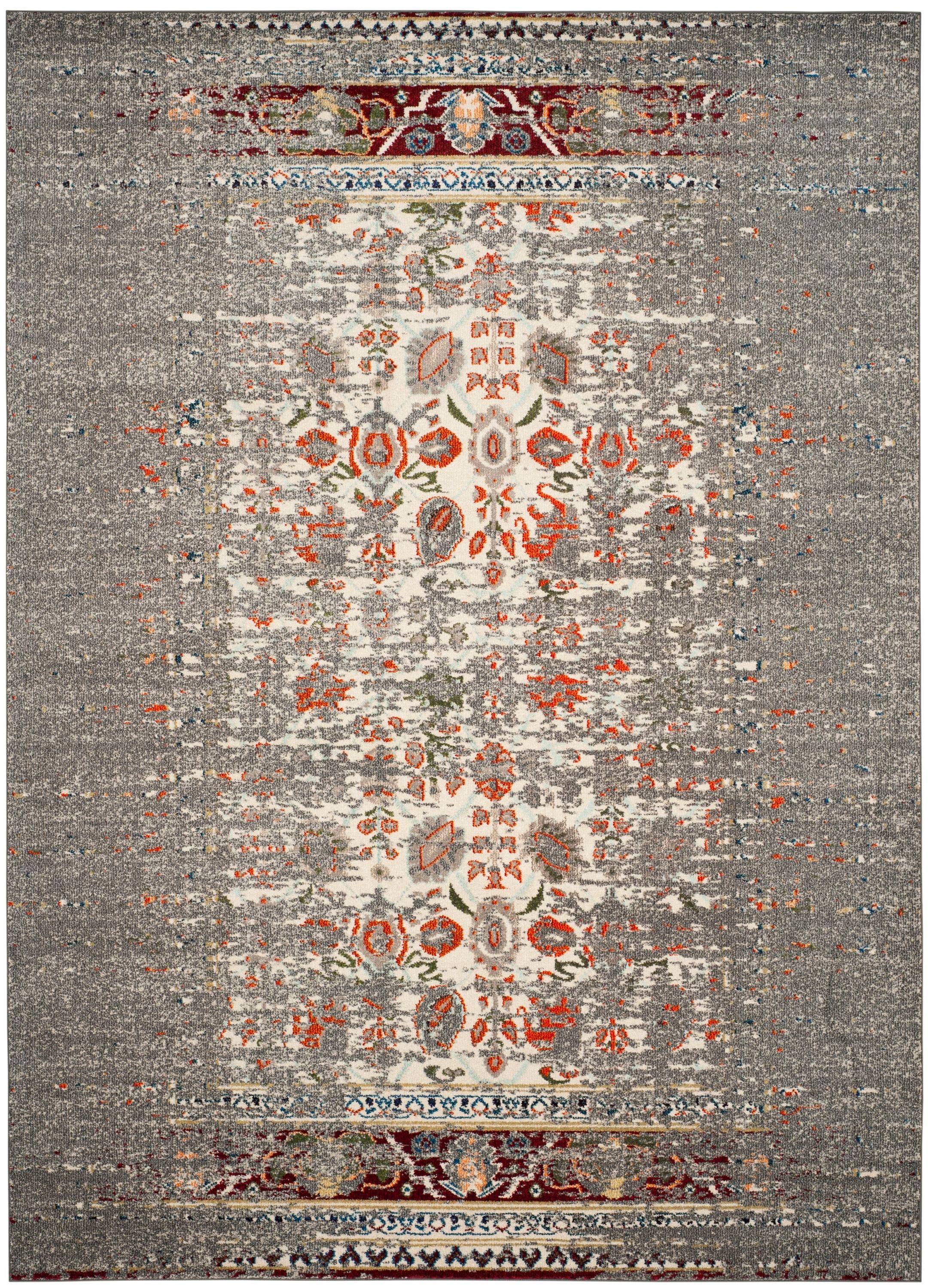 Safavieh MNC208T-6 Monaco Winfrid 7 x 9 (ft) Loomed Polypropylene Gray/Ivory Rectangular Indoor Abstract Bohemian/Eclectic Area rug