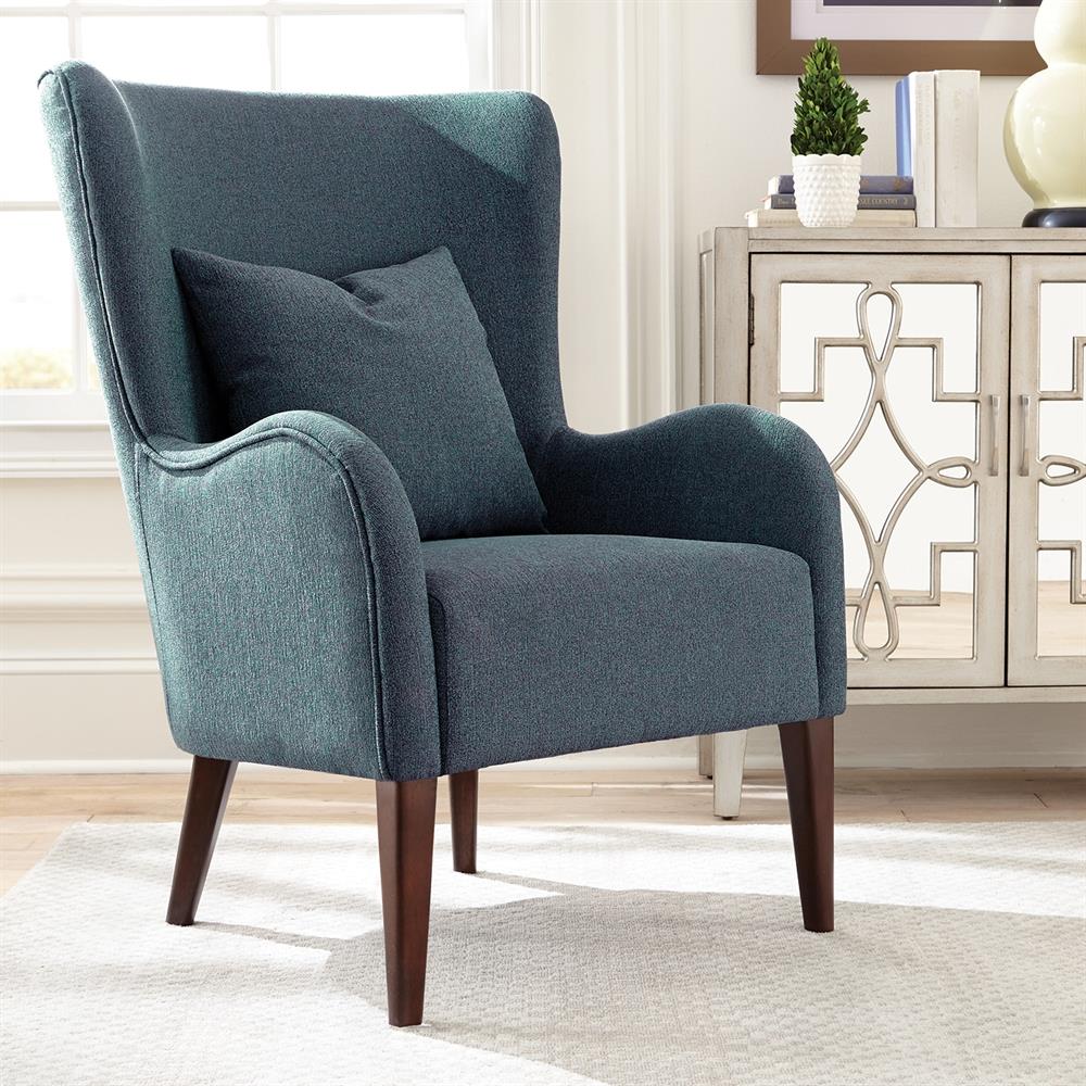 Scott Living Accents Casual Blue Transitional Accent Chair at Lowes.com