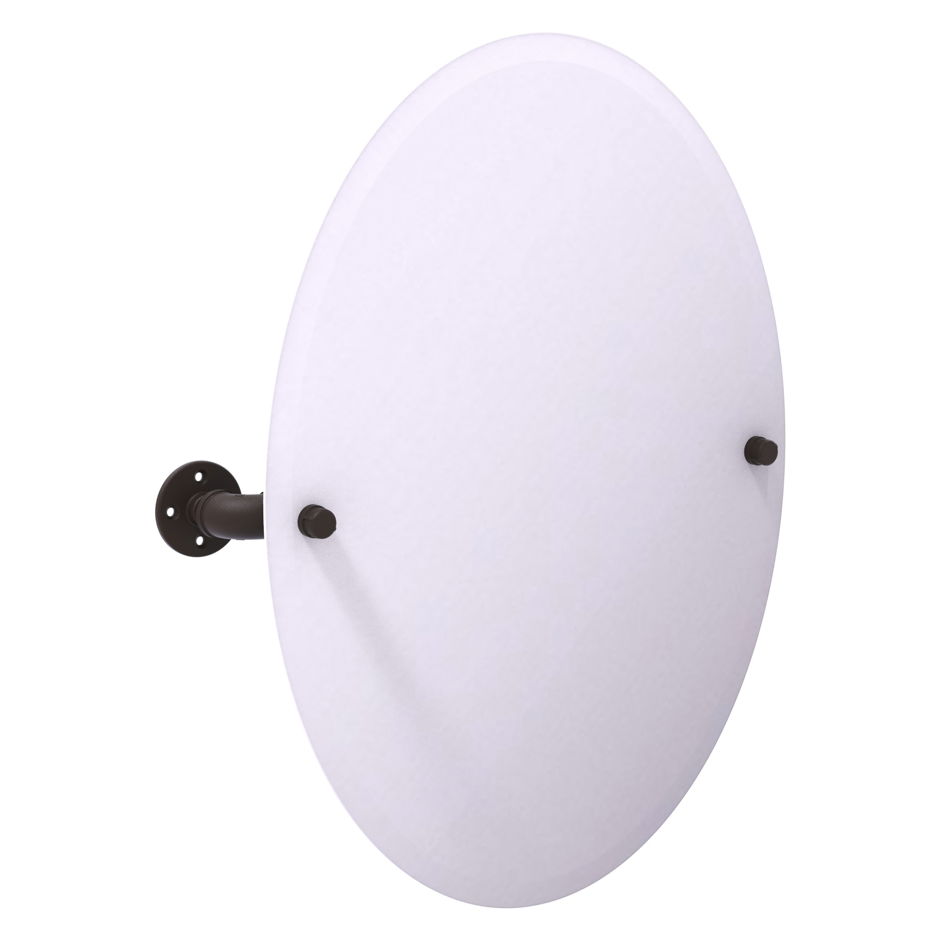 Allied Brass P-350-TM91-ORB Pipeline 29-Inches x 4.1-Inches Beveled Frameless Oval Tilting Bathroom Vanity Mirror ( Oil-rubbed Bronze )
