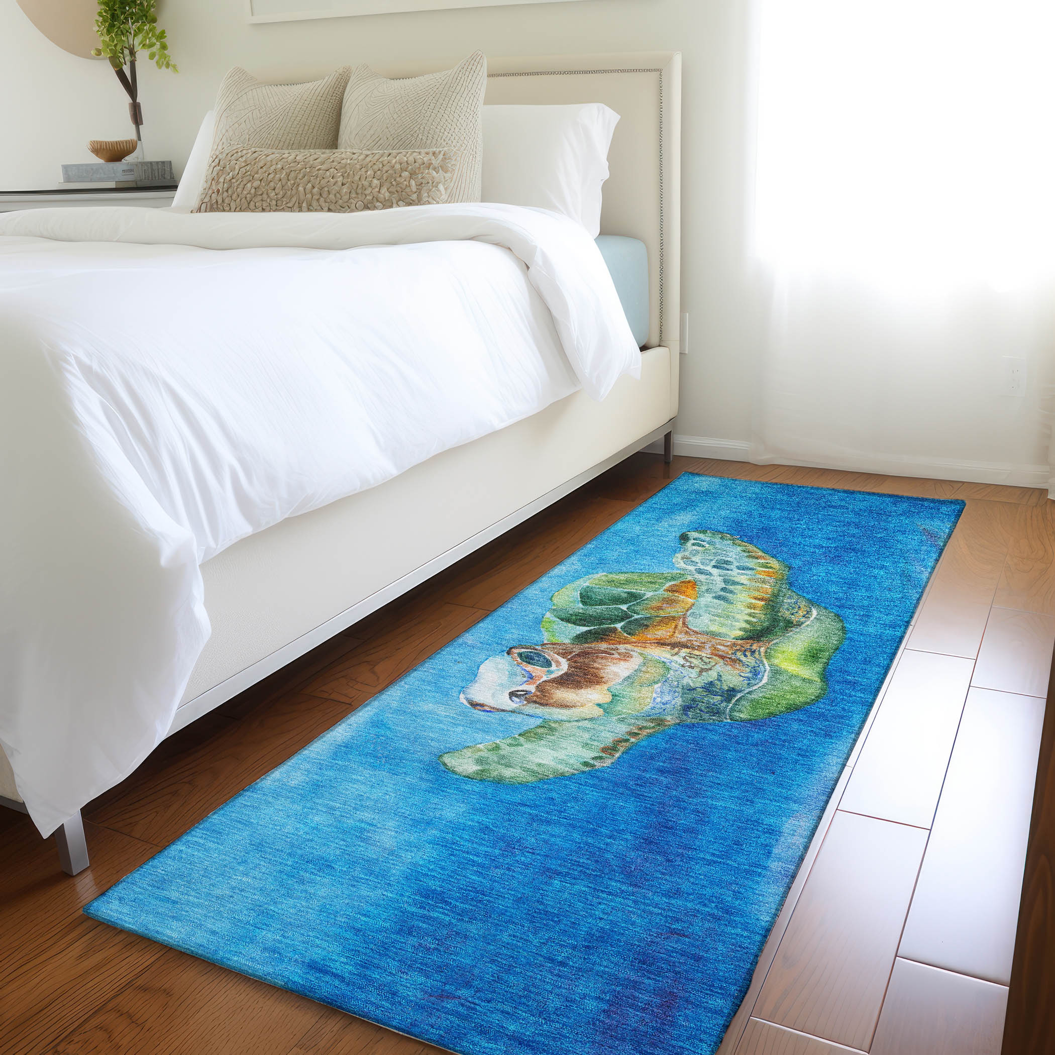 Addison Rugs AMF148OC2X8 Mayfield AMF148OC 2 x 7 (ft) Loomed Polyester Ocean Rectangular Indoor Geometric Machine washable Area rug