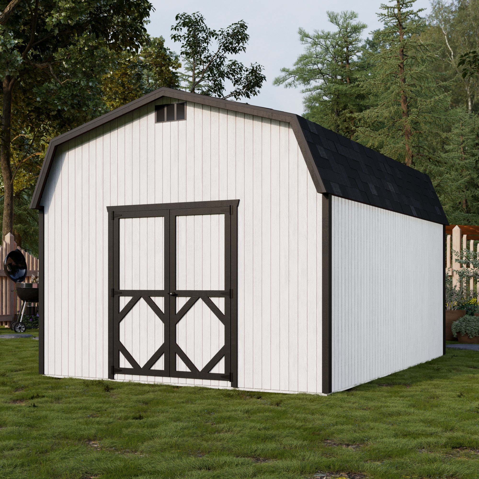 Little Cottage Co 12X16 CGB-6-PC Wood-Storage-Buildings - View #2