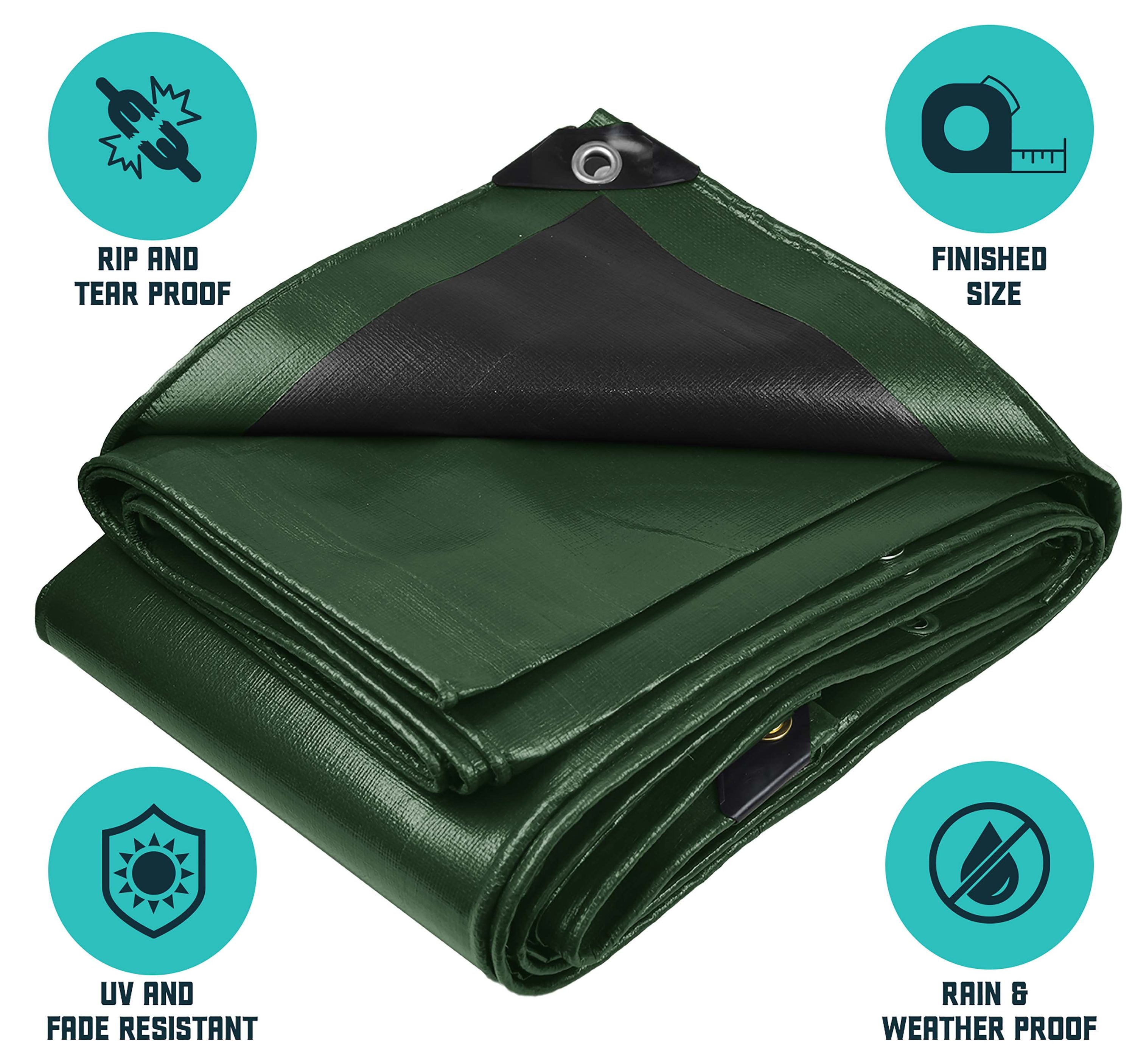 Core Tarps 20 Ft X 20 Ft Green Standard Polyethylene 16 Mil Tarp In The Tarps Department At 2159