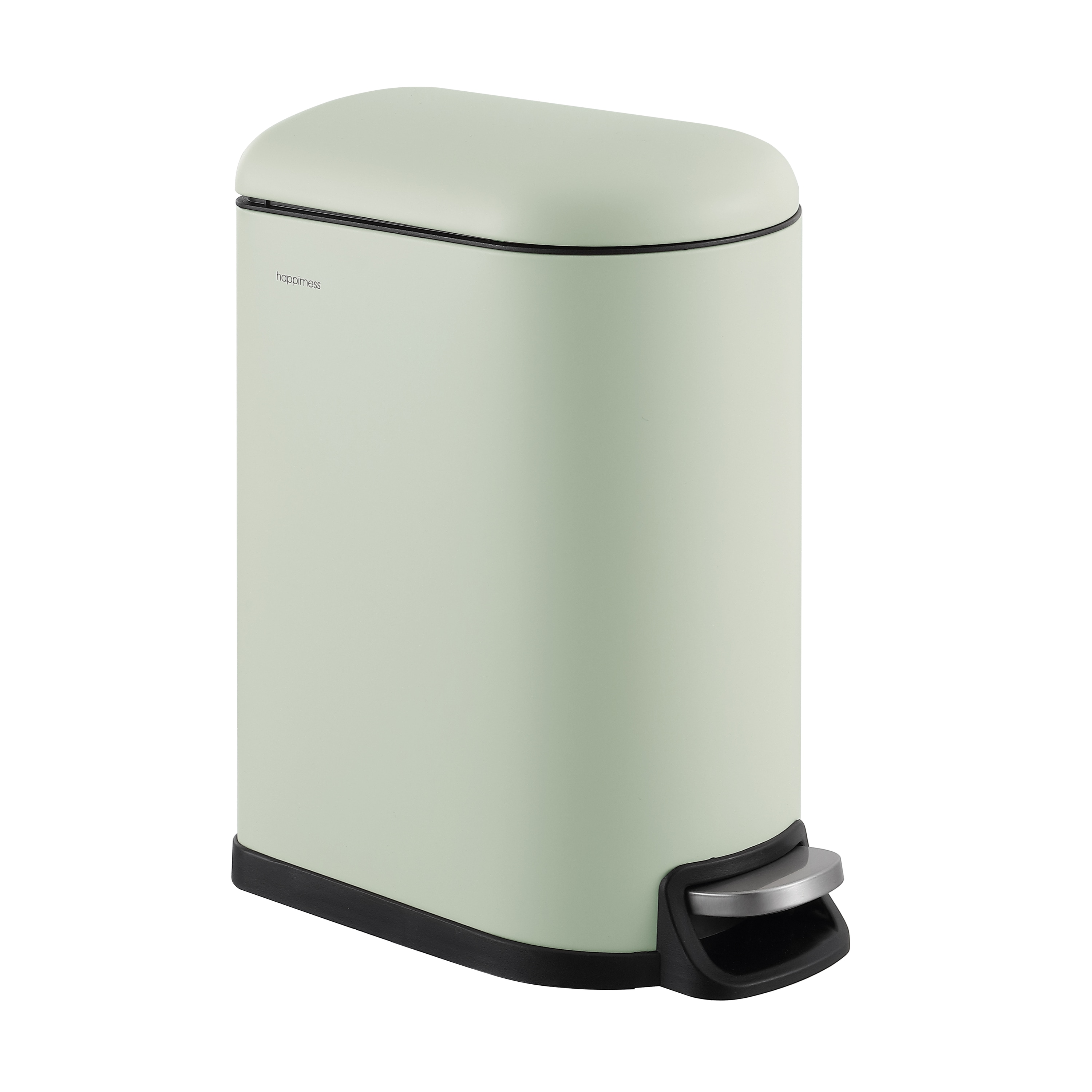 happimess HPM1009E 2.64 Gallon Pistachio Gelato Metal Indoor Kitchen Step Trash Can