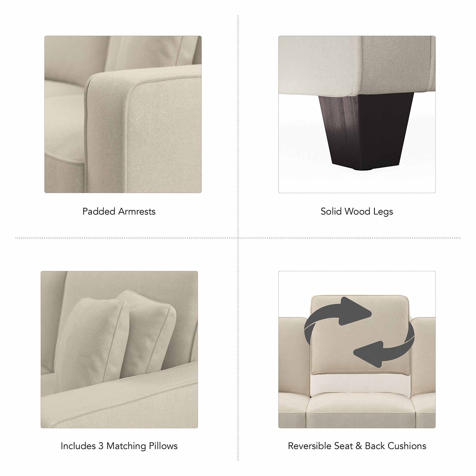 Bush Furniture SNY102SCRH-03K Sofas-Loveseats - View #5