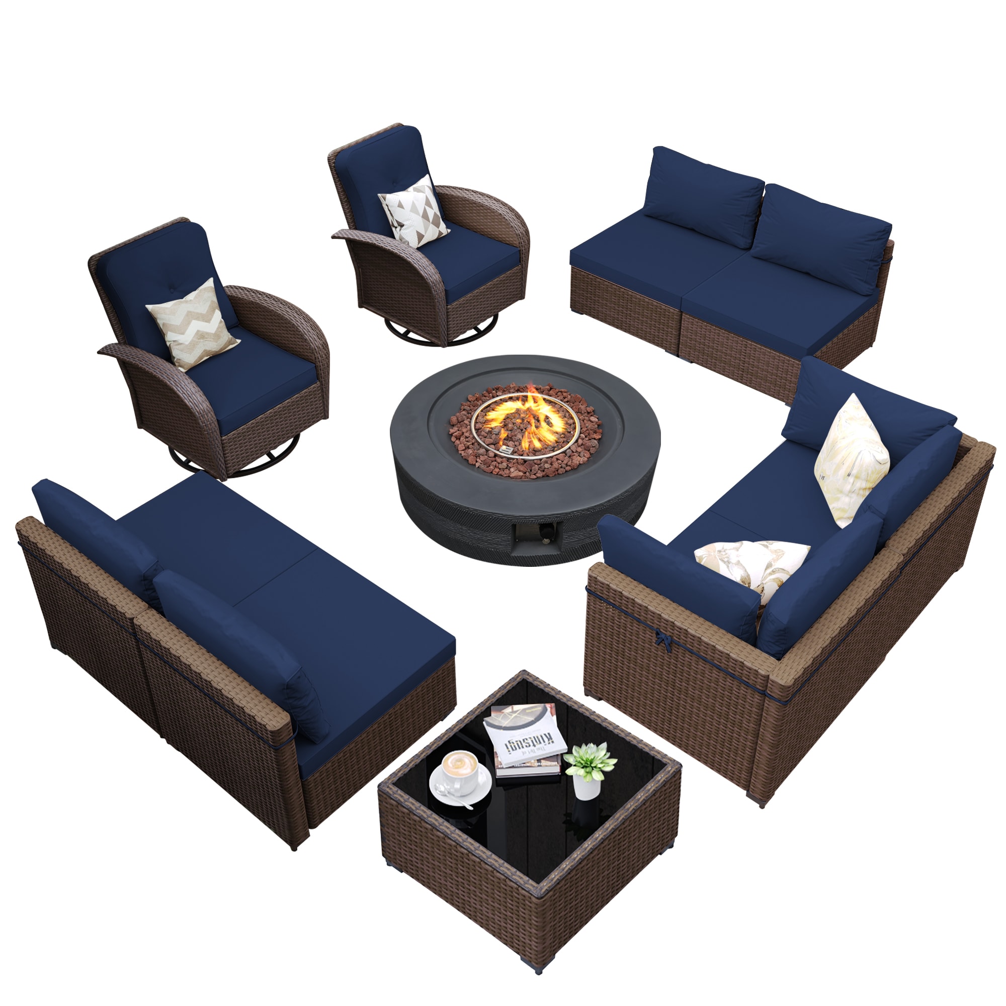 UPHA PL-2CZY11-42XDK-Z2 Patio-Conversation-Sets - View #2