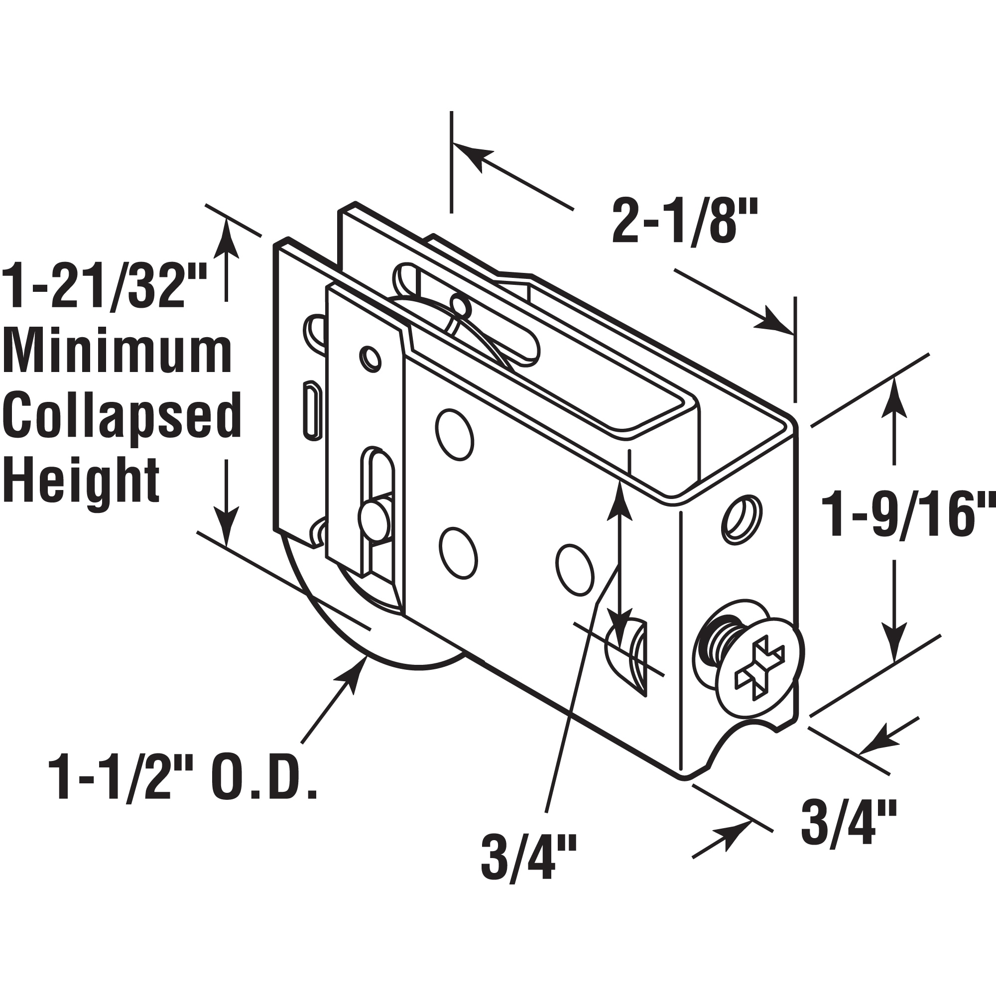 Prime-Line D 1822 Sliding-Patio-Door-Roller-Assemblies - View #3