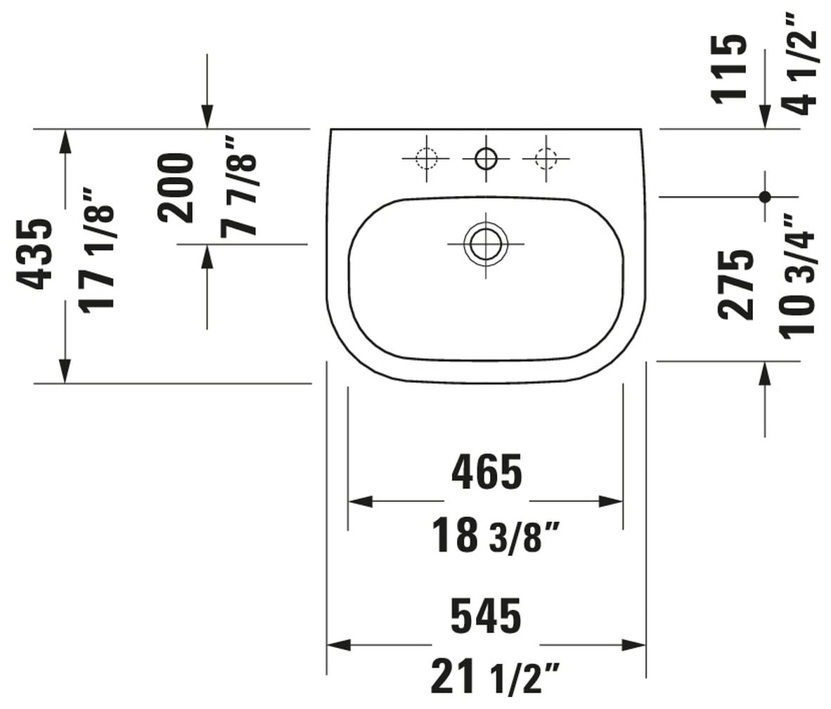 White Ceramic Rectangular Drop-In Bathroom Sink