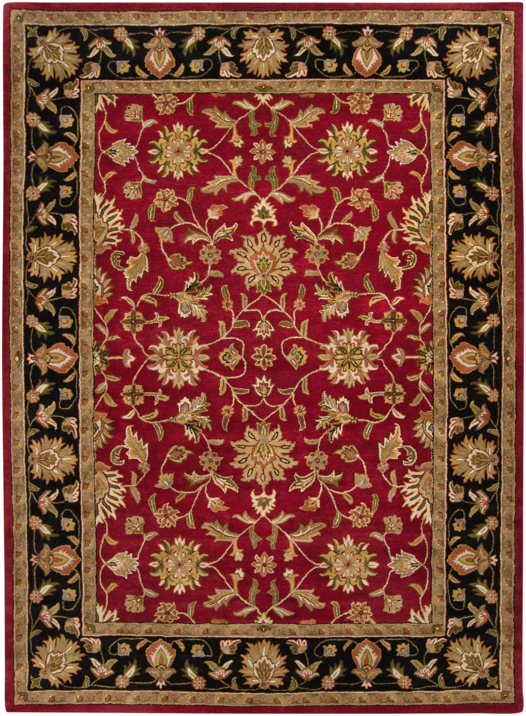 Crowne 8' x 11' Tufted Black Wool Area Rug