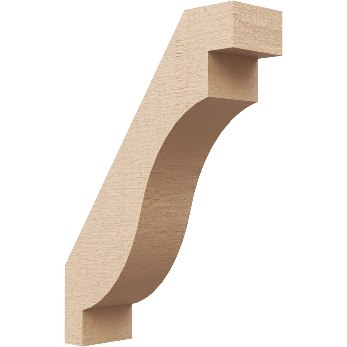 Ekena Millwork BRCUR03X10X14CHGRCPR 3-in x 14-in x 10-in Primed Urethane Copenhagen Rough Cedar TimberThane Knee Brace