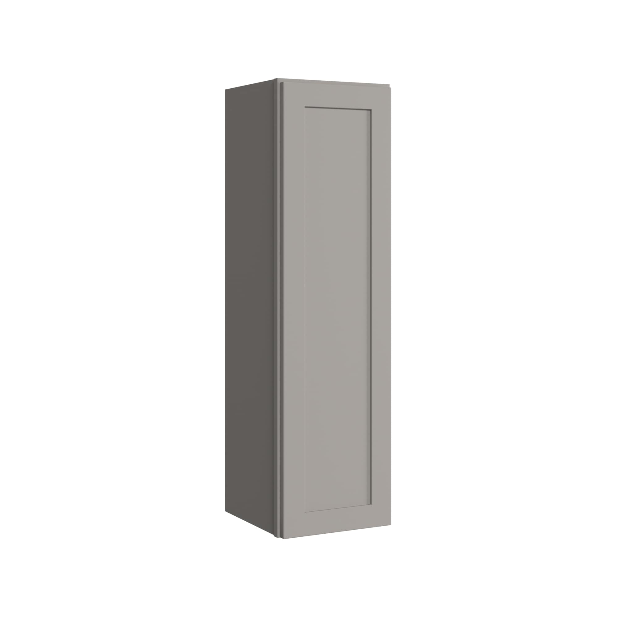 KraftMaid Momentum W1242RG81 Deveron 12-in W x 42-in H x 12-in D Pebble Grey Wall Fully assembled Plywood Cabinet (Recessed Panel Shaker)