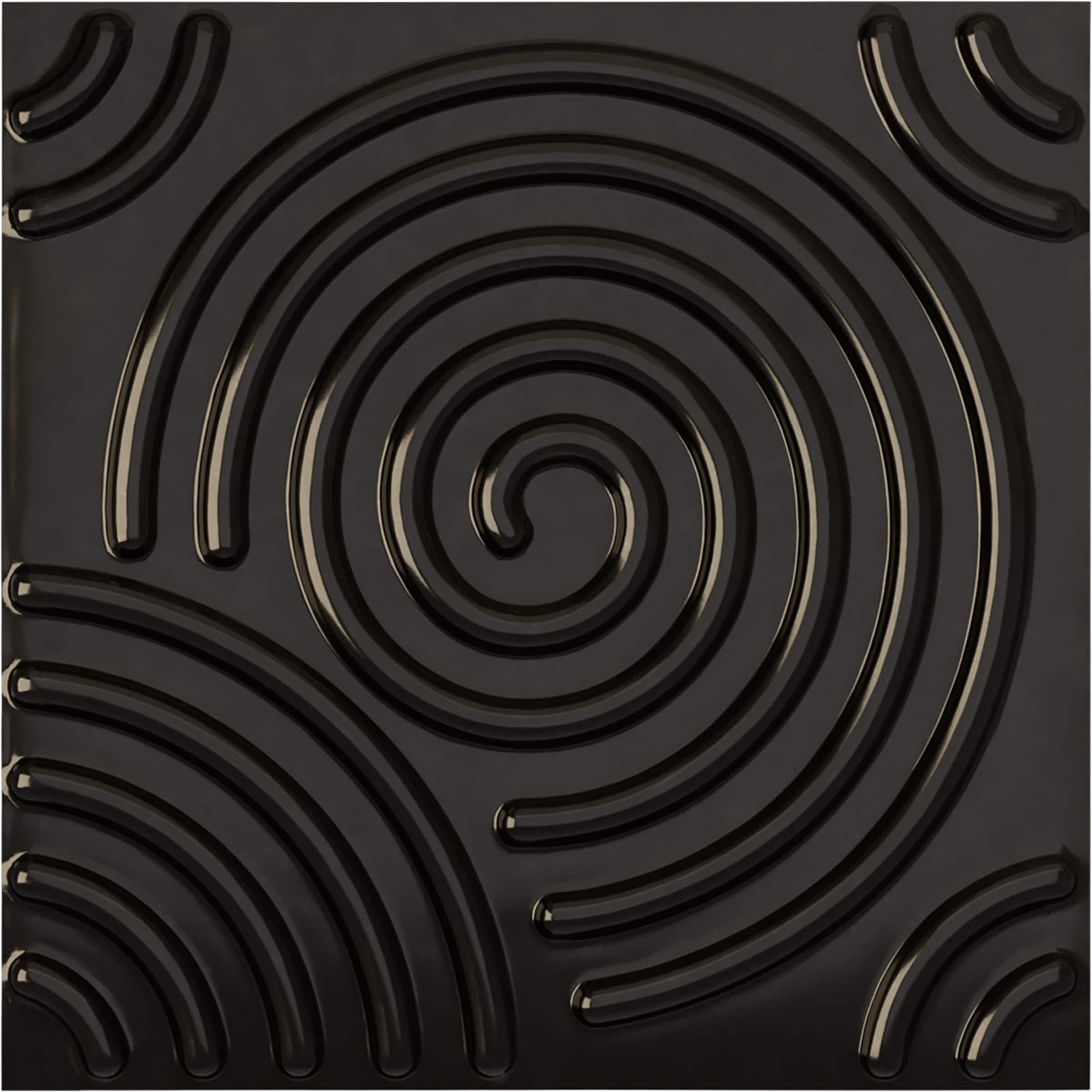 Ekena Millwork WP20X20SPECA-CASE-12 19-5/8-in x 19-5/8-in Embossed Paintable/Stainable Black PVC Wall Panel ( 12 -Pack, Covers 32.04-sq ft )