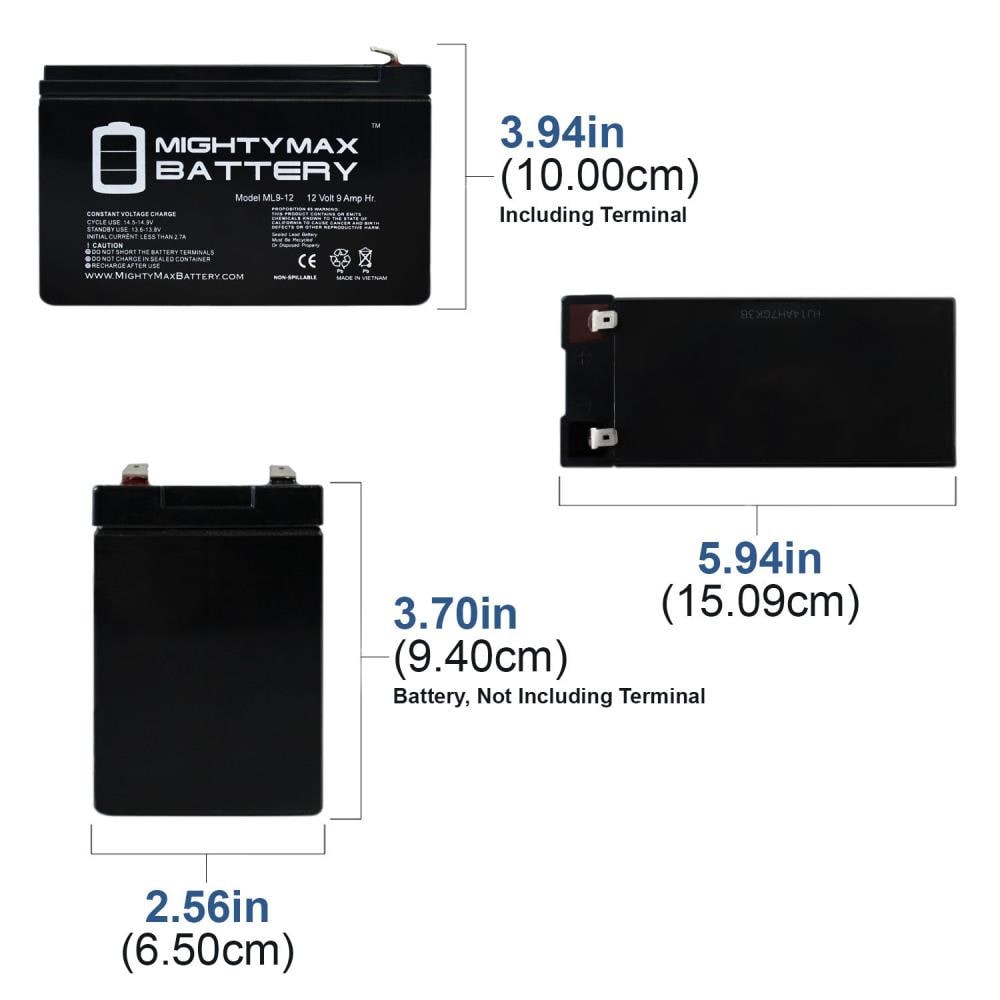 OPEN BOX Leoch DJW12-9.0(12v9.0ah) Sealed Lead Acid Rechargeable Battery