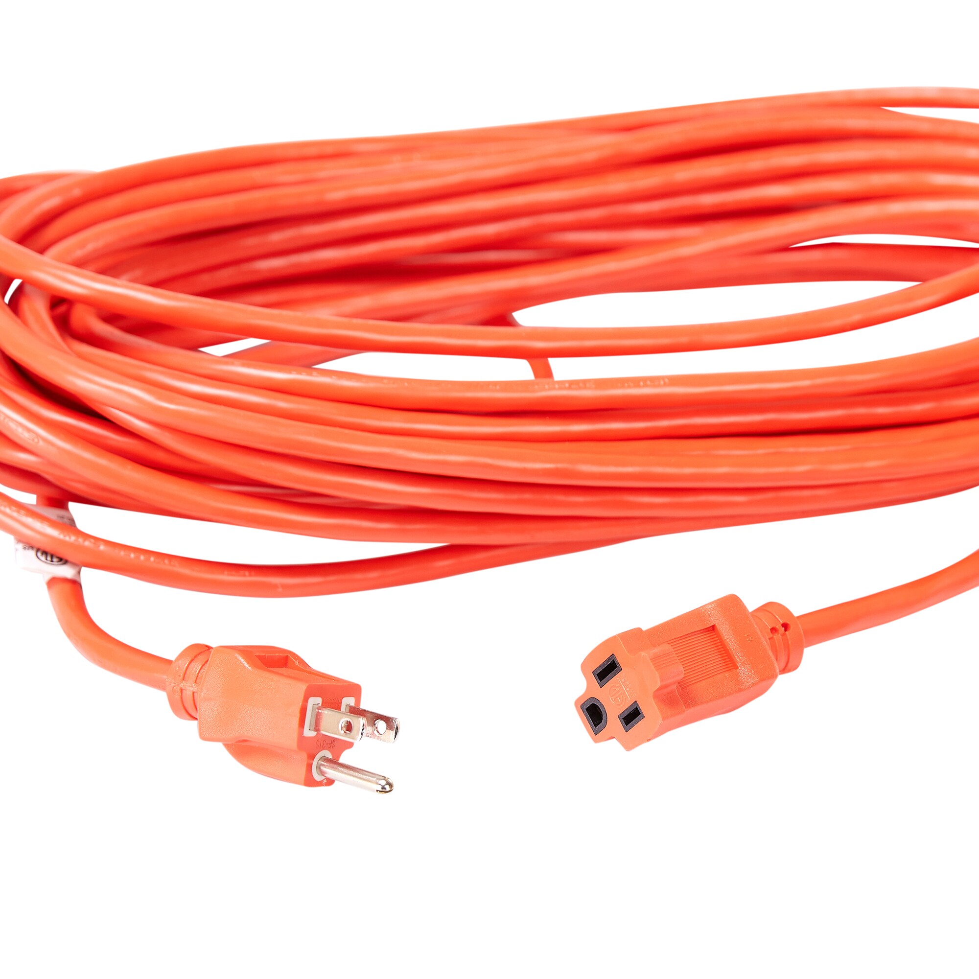 Project Source Light Duty 50-ft 16/3 3-Prong Orange Outdoor SJTW Light Duty General Extension Cord
