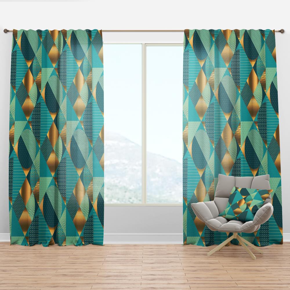 Designart CTN24623-52-95 95-Inches Multiple colors/finishes Abstract Room darkening Thermal lined Rod pocket Single curtain panel
