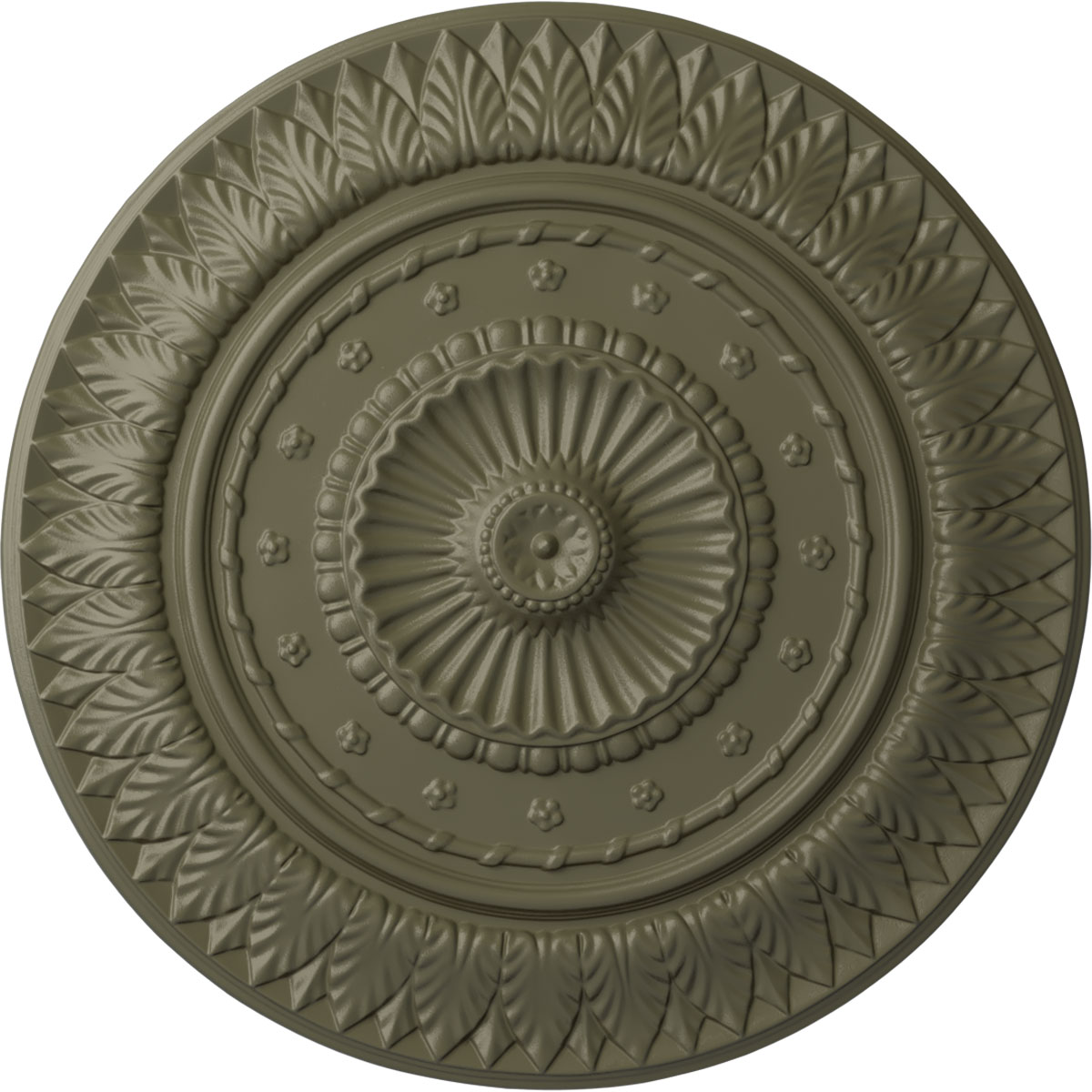 Ekena Millwork CM26CSSSF Christopher 26.625-in W x 26.625-in L Painted Spartan Stone Polyurethane Whole Ceiling Medallion