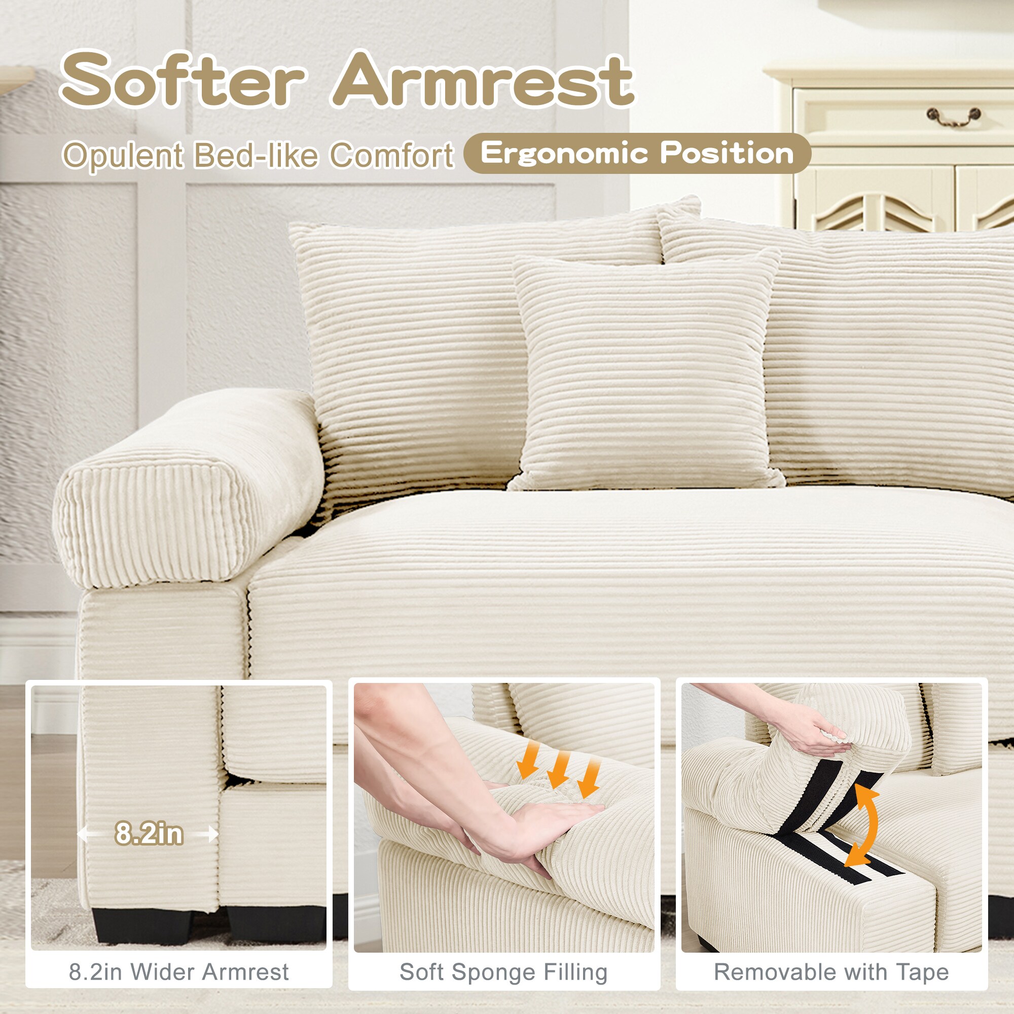 SINOFURN SYA020273BG Sofas-Loveseats - View #3