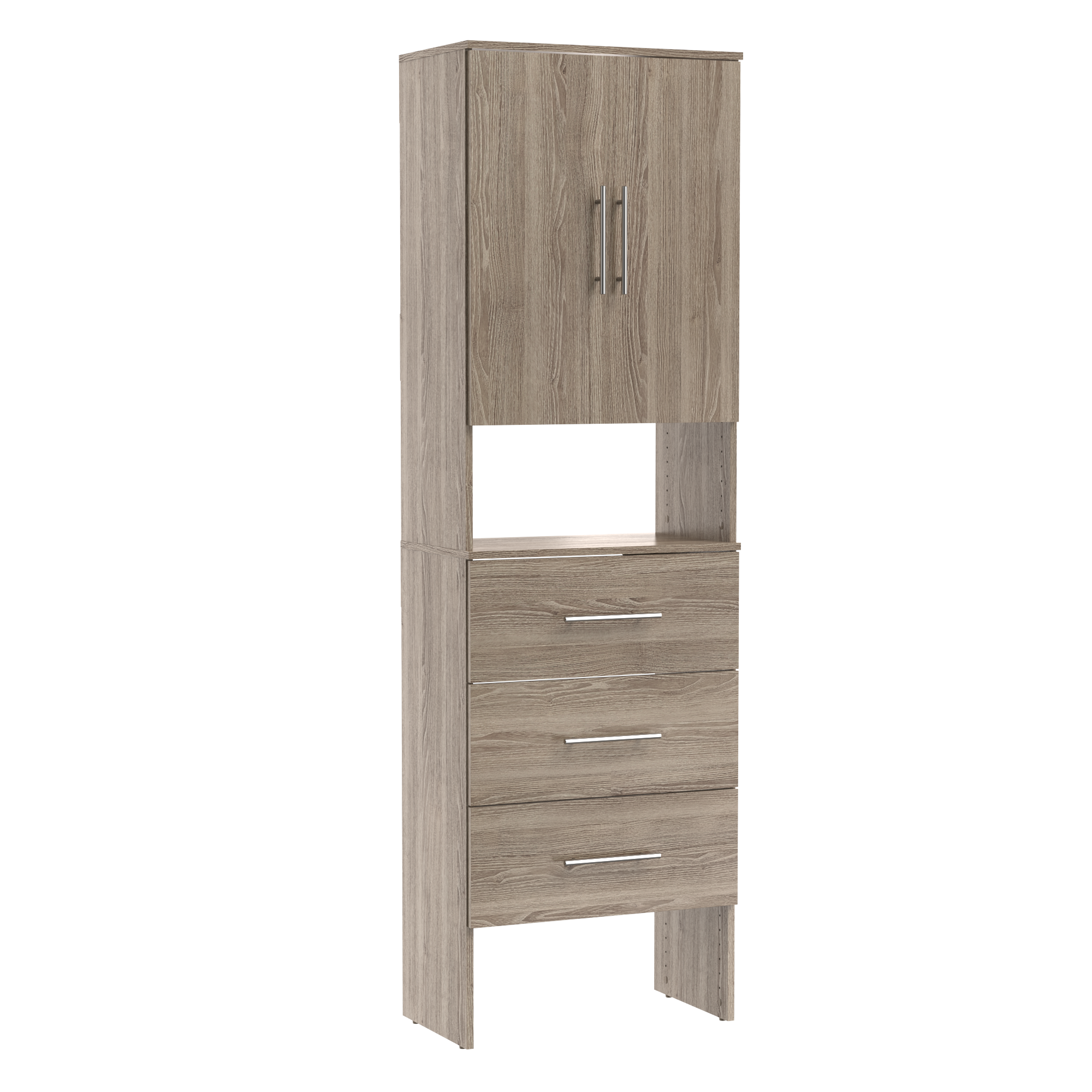 ClosetMaid 10000-04124 BrightWood Kit 8-Feet to 8-Feet W x 6.8-Feet H Latte Solid Shelving Wood Closet System