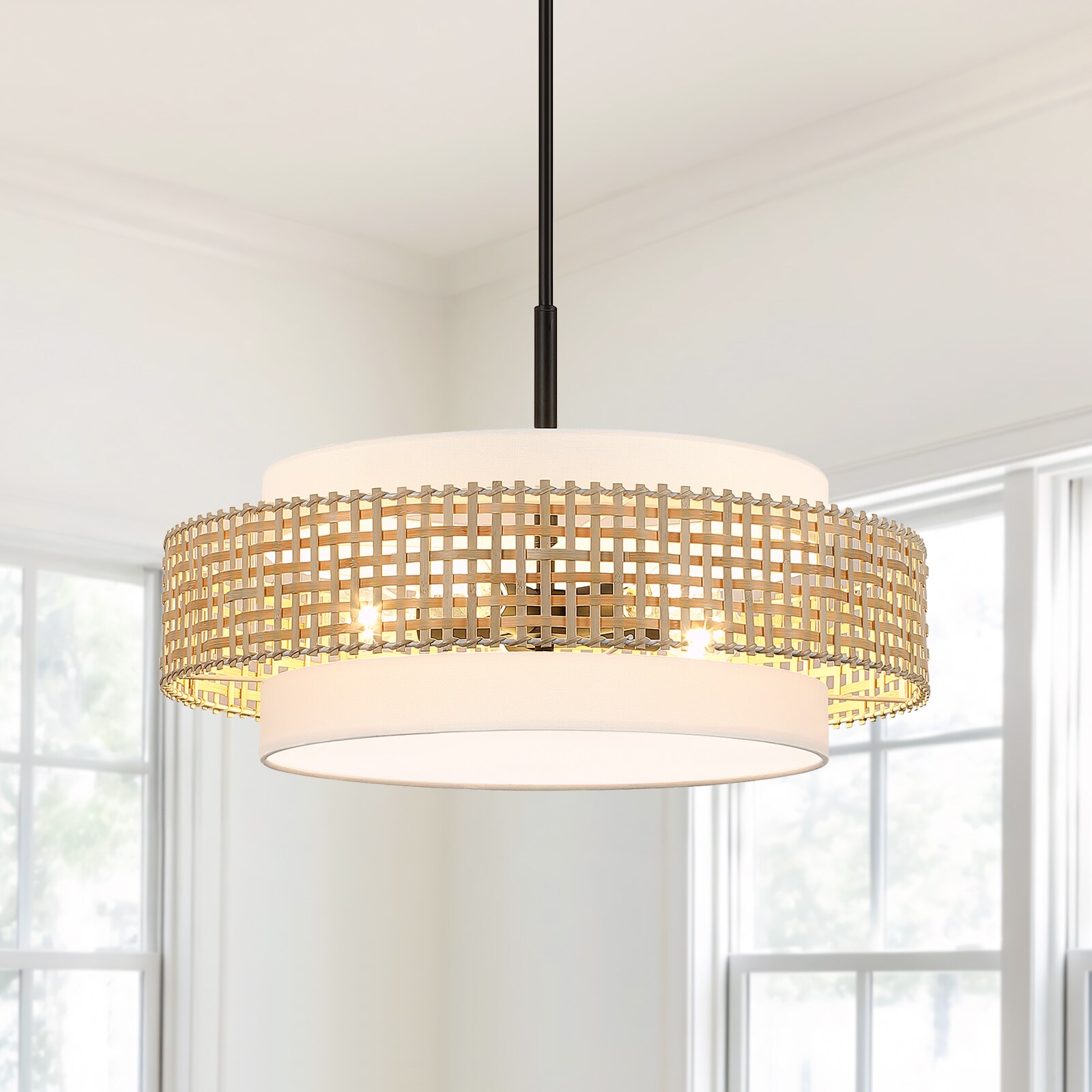 True Fine 90091C Astory 5 -Light Matte Black Coastal For Use in Bedrooms, Dining Rooms, Foyers, Kitchens, Living Rooms Chandelier