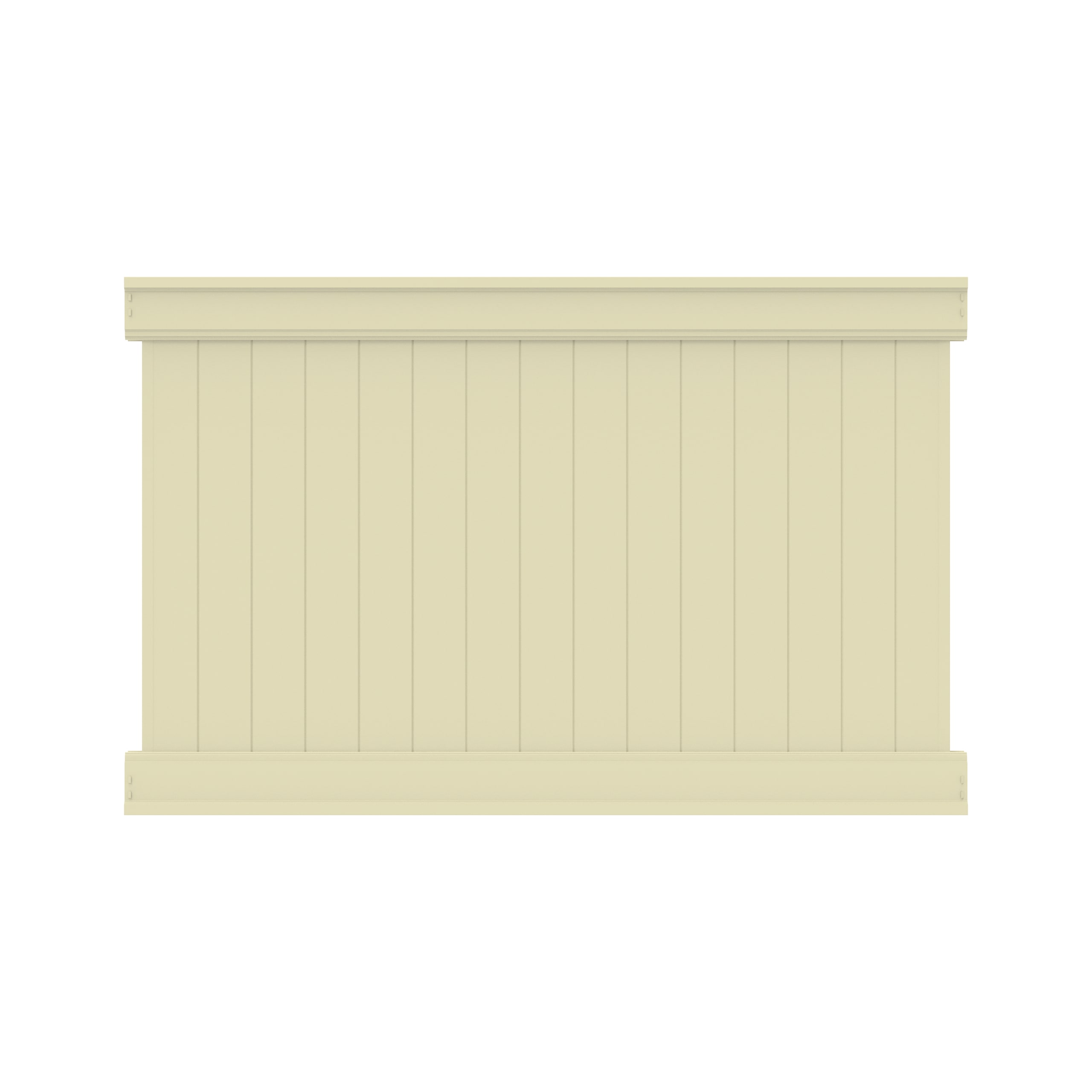 Freedom 73043107 Emblem 5-ft H x 8-ft W Sand Privacy Vinyl Flat-top Fence panel (Unassembled)