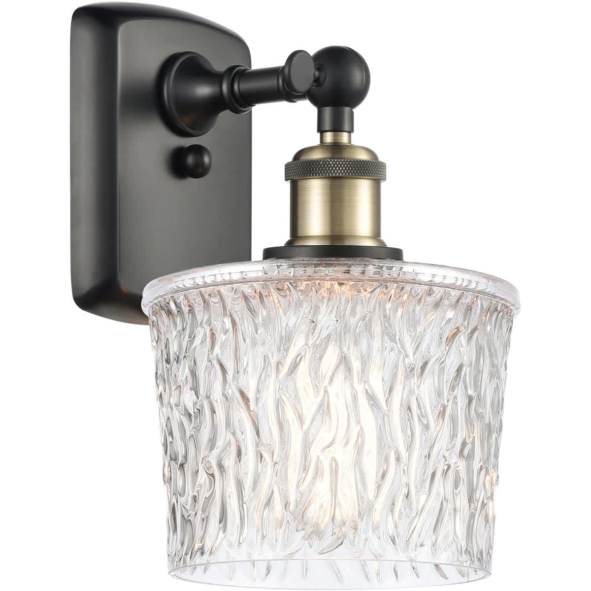 Innovations Lighting - 516-1W-BAB-G402 Ballston Niagra Wall Sconce Black Antique Brass
