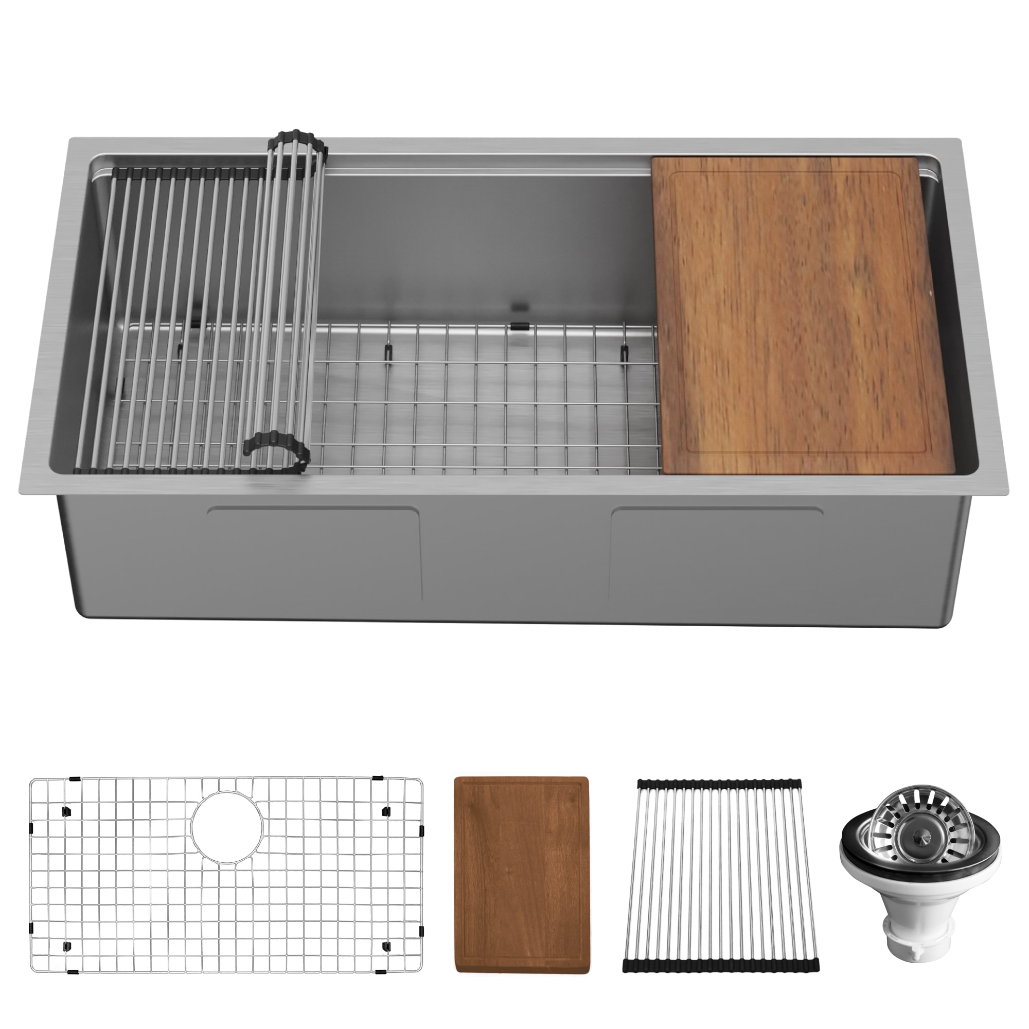 Elite 36" Stainless Steel Undermount Workstation Kitchen Sink