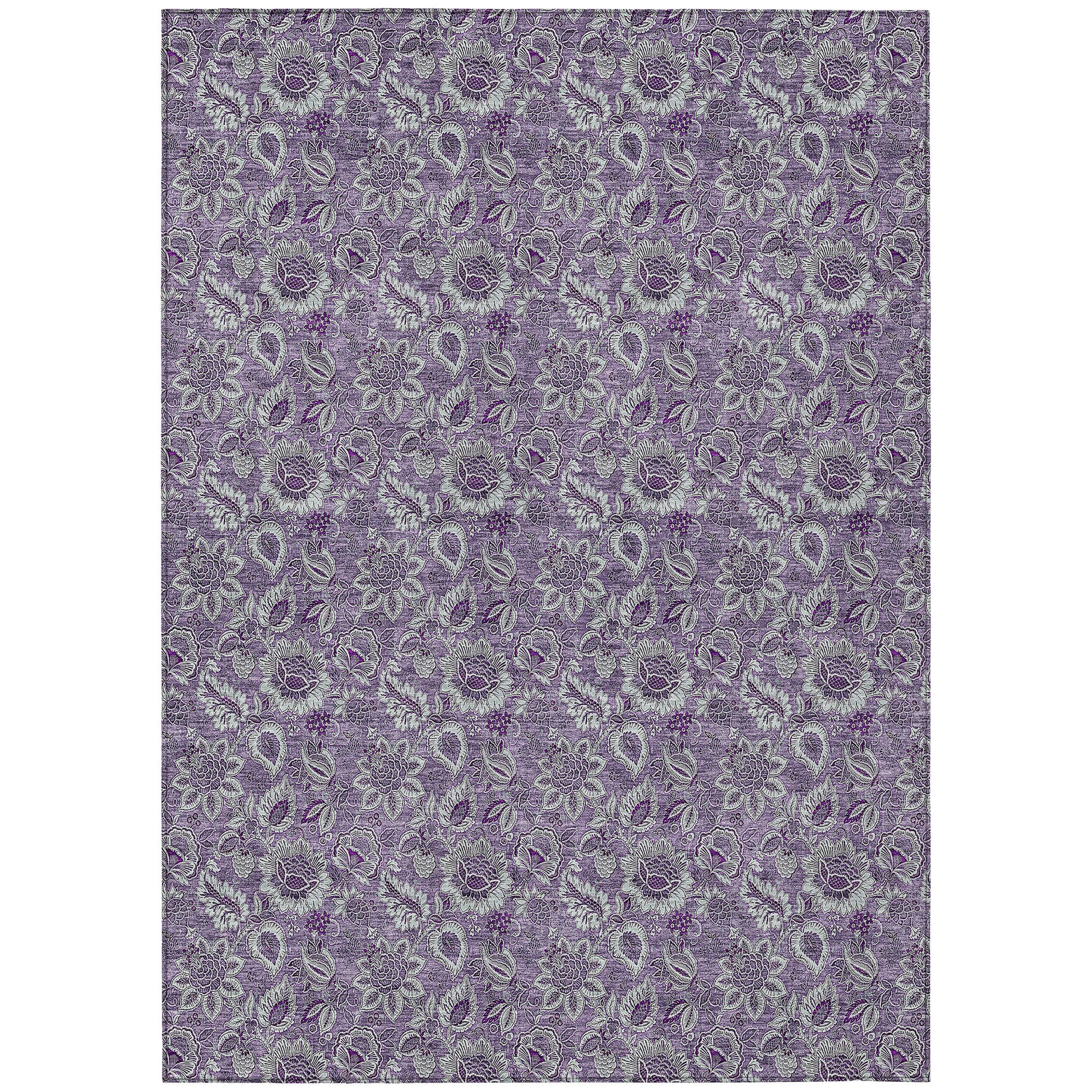 Addison Rugs ACN661PP3X5 Chantille ACN661PP 3 x 5 (ft) Polyester Purple Rectangular Indoor/Outdoor Geometric Machine washable Area rug