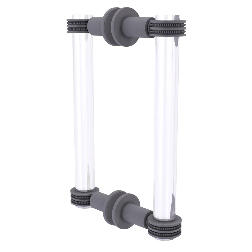 Allied Brass CV-406D-8BB-GYM Gray 8-in Hinged Shower Door Handle