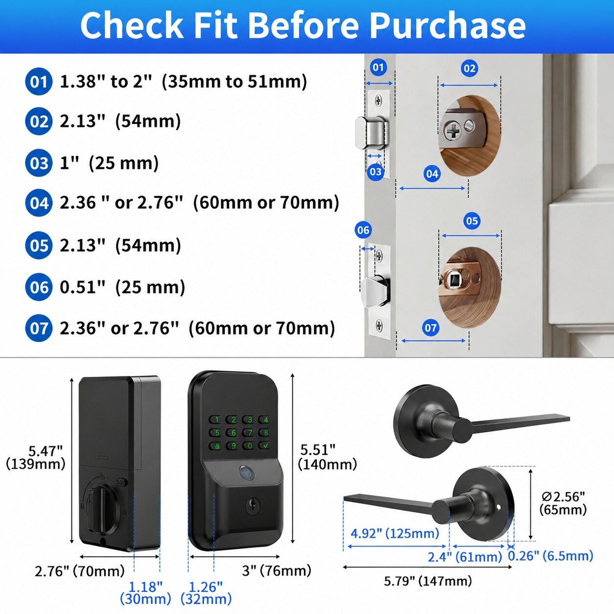 Adrinfly LAD0819D163 Door-Deadbolts - View #9