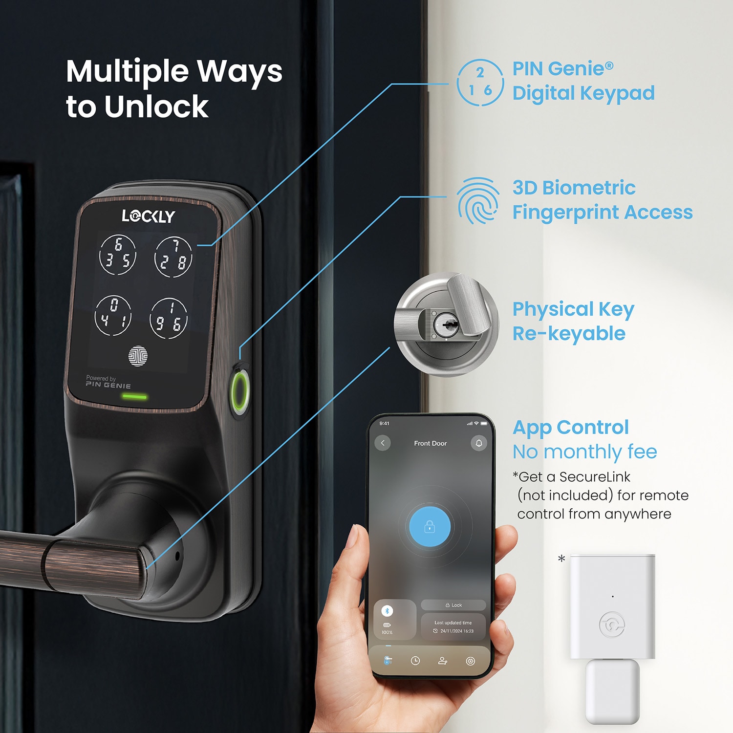 Lockly PGD628FVB Electronic-Door-Locks - View #2