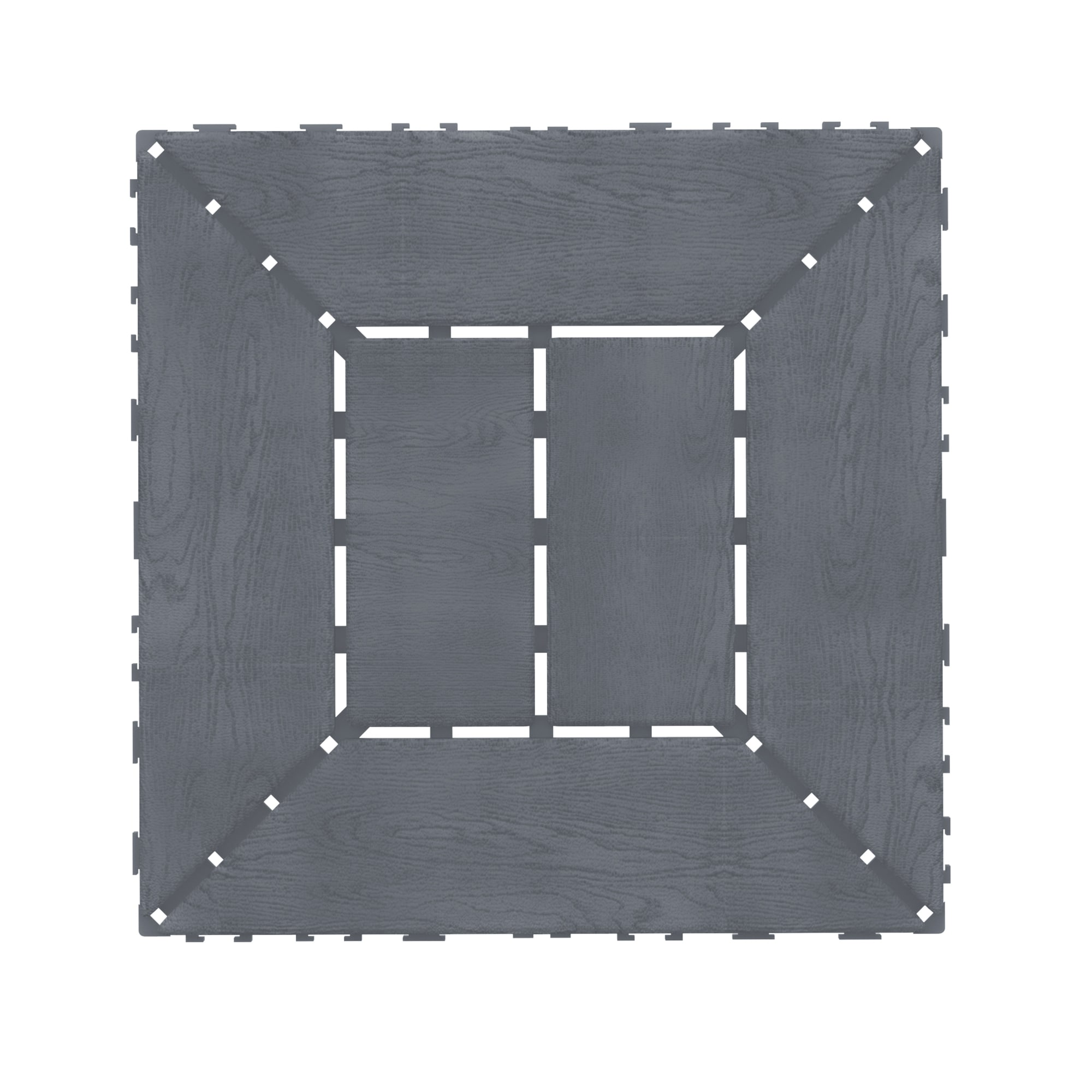 Bybafun 12-in x 12-in 44-Pack Gray A Prefinished Vinyl/Plastic Deck Tile (44-sq ft)