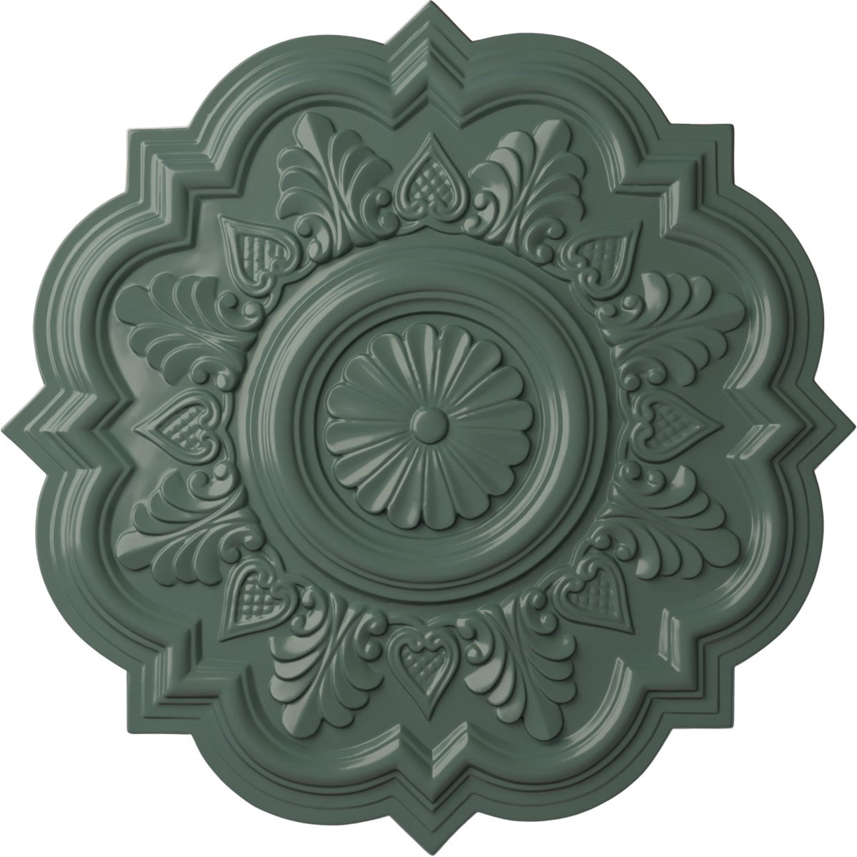 Ekena Millwork CM20DRCBF Deria 20.25-in W x 20.25-in L Painted Cloud Burst Polyurethane Whole Ceiling Medallion