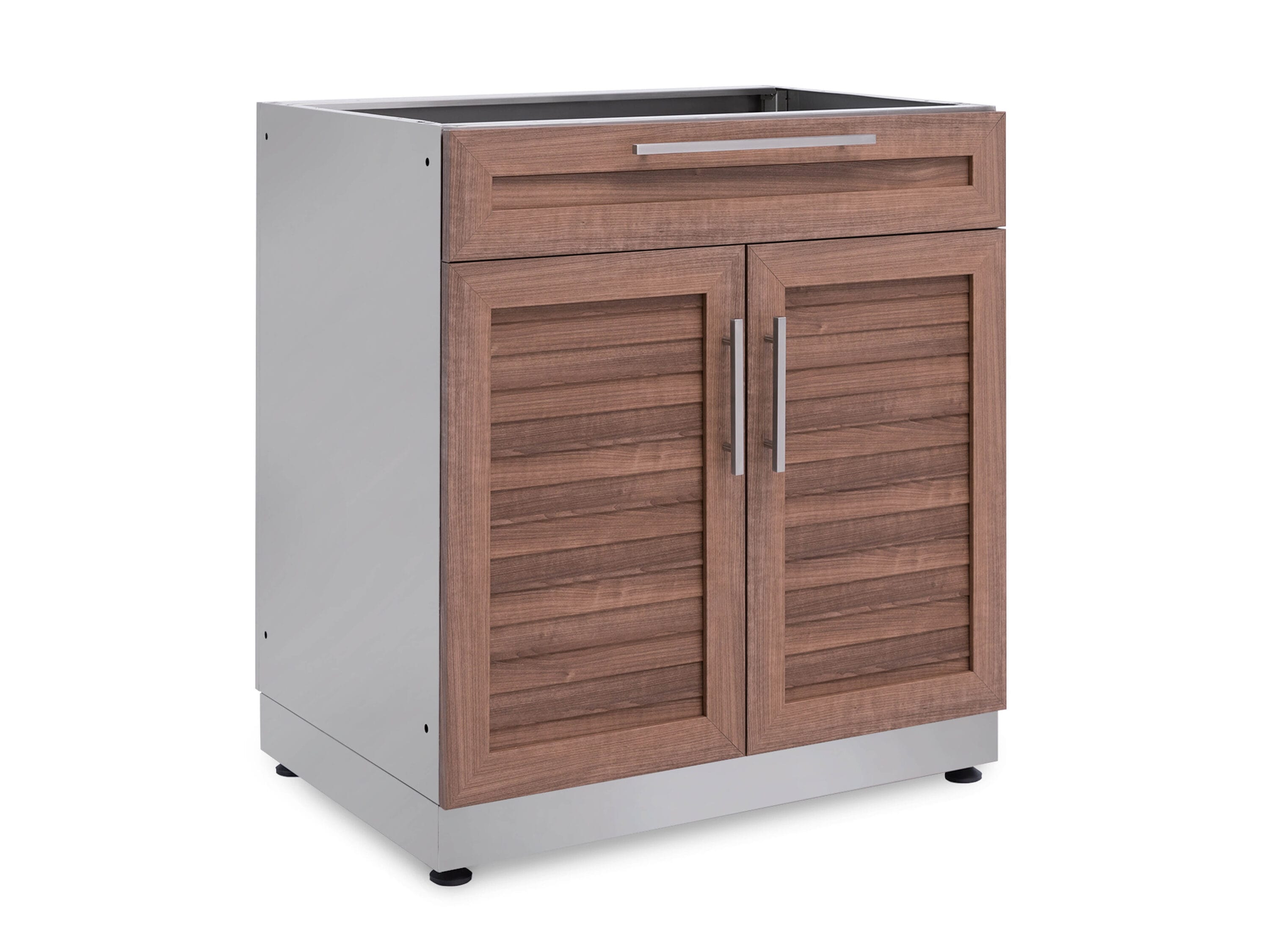 NewAge Products 70105 Classic Stainless Steel Grove 32-in W x 23-in D x 34.25-in H Modular Outdoor Kitchen Bar cabinet