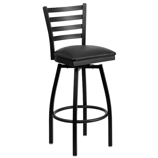 Bar Height Upholstered Swivel Stool, Black Swivel Bar Stools With Arms