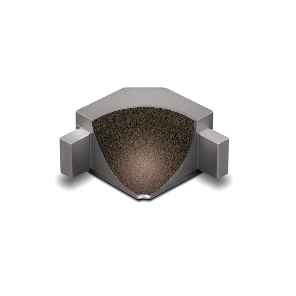 Schluter Systems I90/AHKA/TSOB Dilex-AHKA 0.563-in W x 1.0-in L Bronze textured color-coated aluminum Aluminum Inside corner Tile Edge Trim