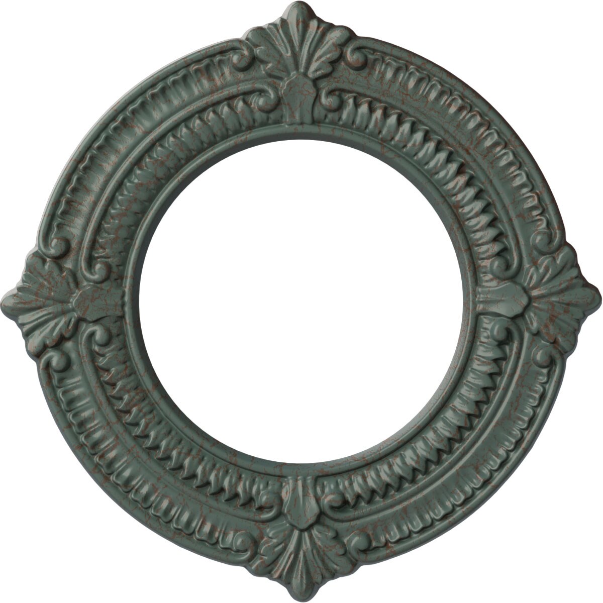 Ekena Millwork CM11BNCBC Benson 11.125-in W x 11.125-in L Painted Cloud Burst Crackle Polyurethane Whole Ceiling Medallion