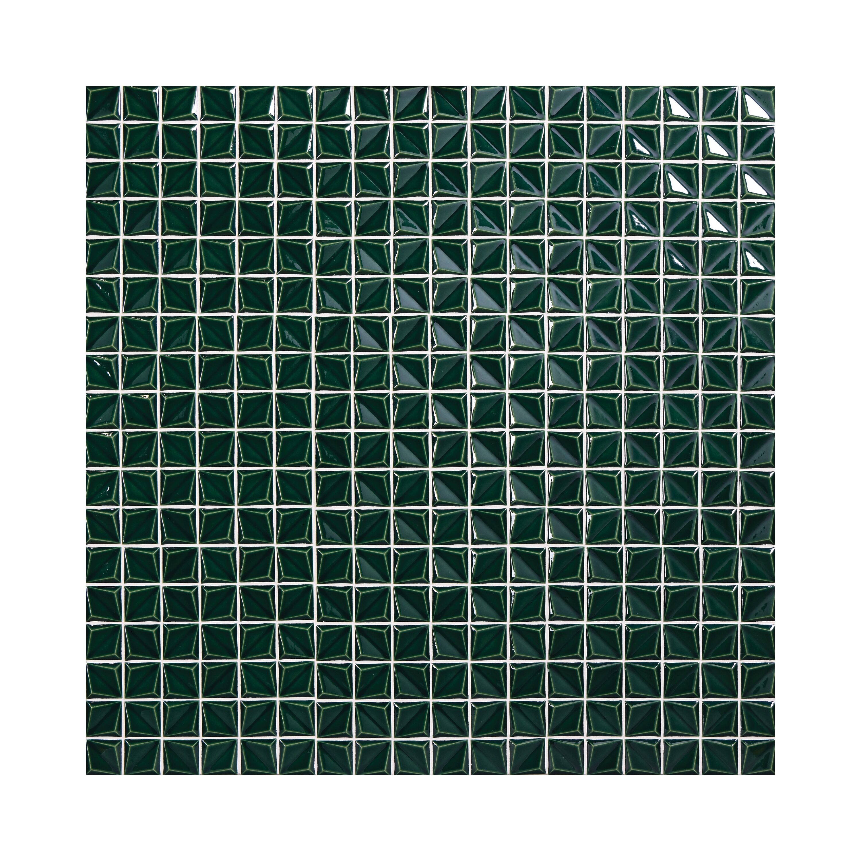 Daltile Artefino Vintage Jade 12-in x 12-in Glossy Porcelain Patterned Mosaic Wall Tile ( 9.6-sq ft Carton )