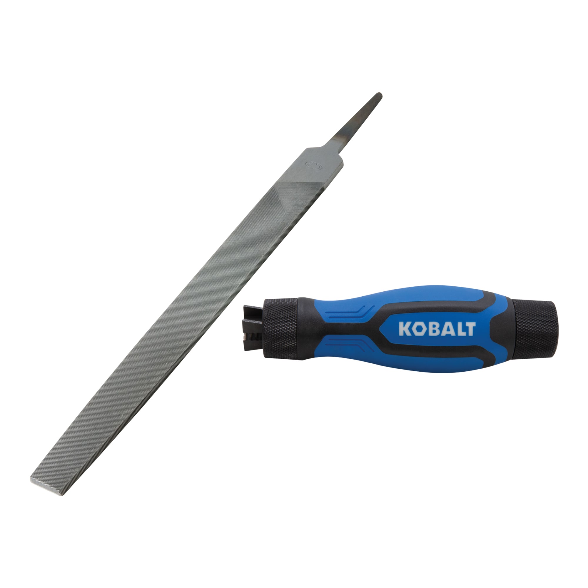 Kobalt 10-in. Flat Double-cut Second-cut File with File Handle File