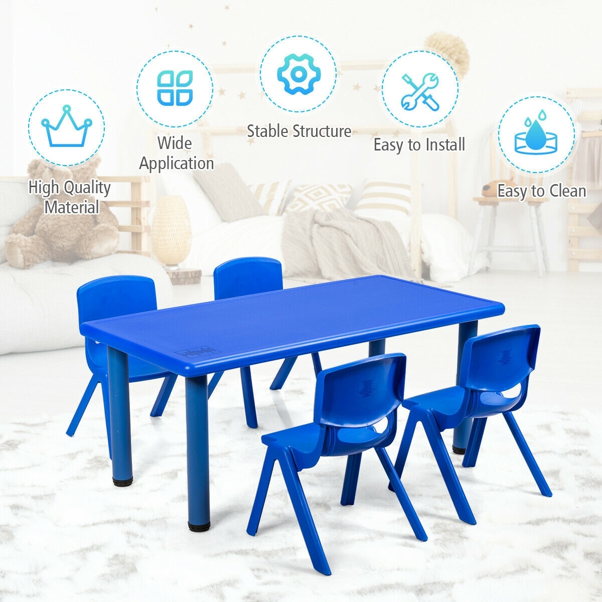 CASAINC WF-HYSN-64568BL-4 chairs - View #6