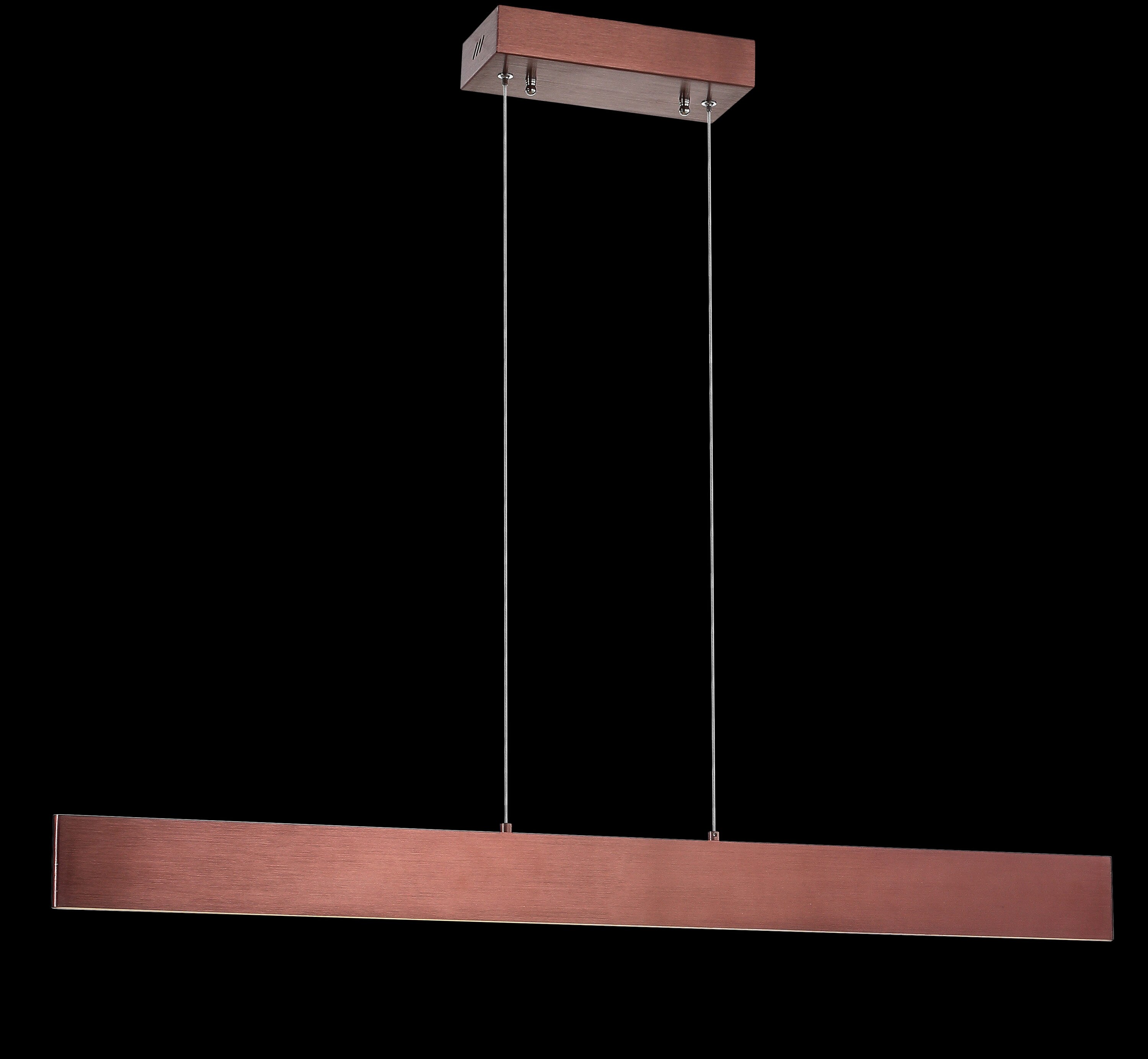 Draper 40" Anodized Bronze Geometric LED Metal Linear Pendant