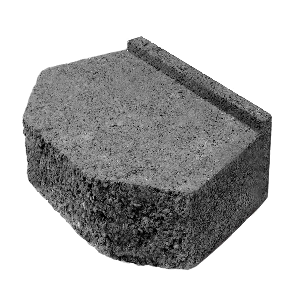 4-in H x 12-in L x 8-in D Dark Gray Concrete Retaining Wall Block | - Keystone KEAYRG