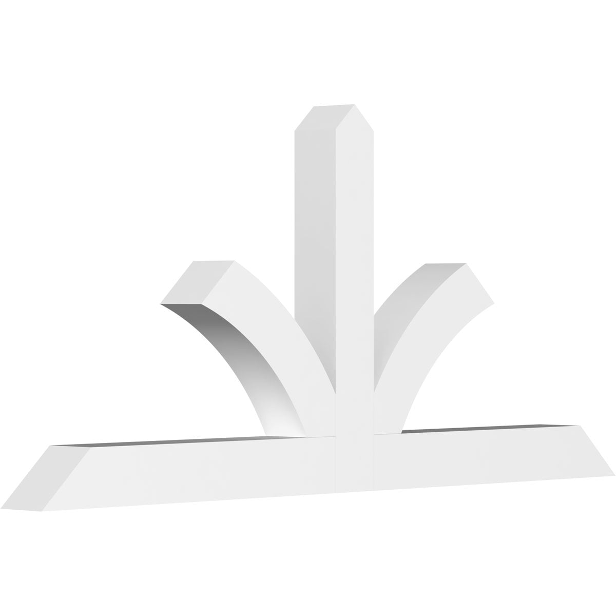 Ekena Millwork GBP060X28X0404RIC00 Richland White PVC Gable bracket