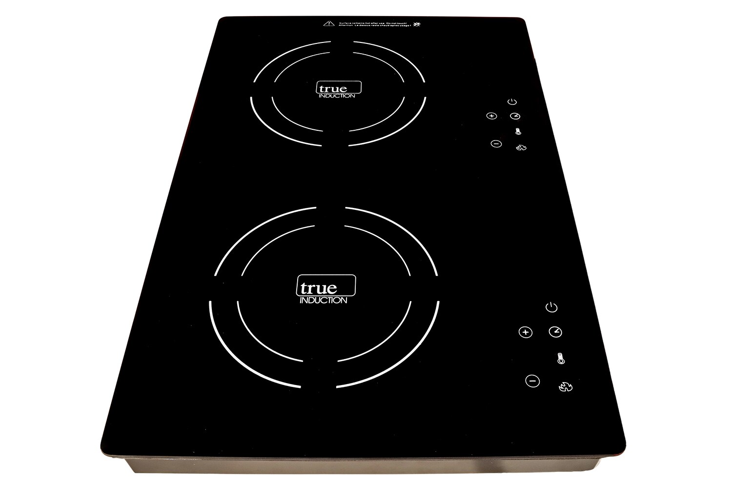 True Induction 25 in Induction and GAS Combo Cooktop in Black and Stainless