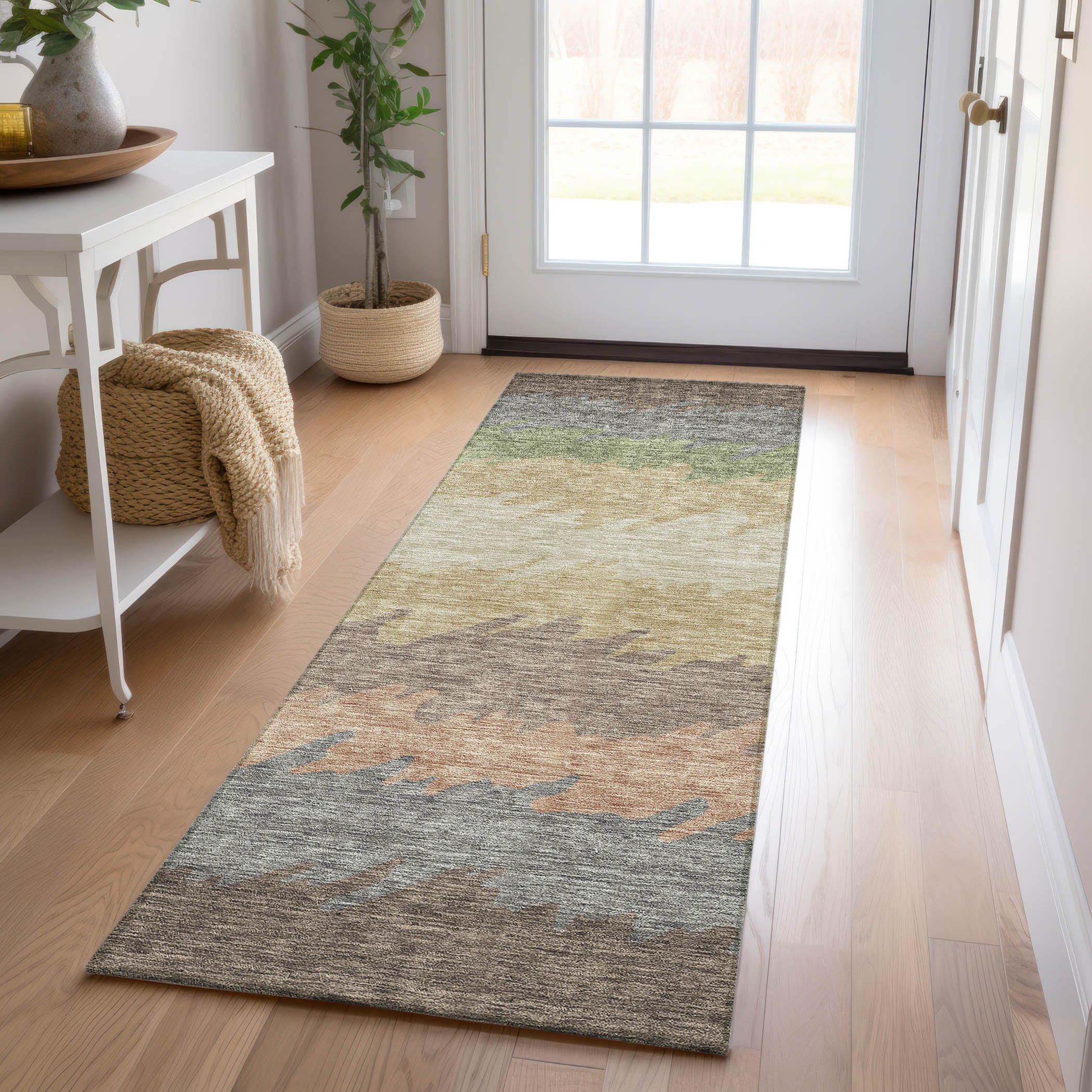 Addison Rugs ACN736CH2X8 Chantille ACN736CH 2 x 7 (ft) Polyester Chocolate Rectangular Indoor/Outdoor Geometric Machine washable Area rug