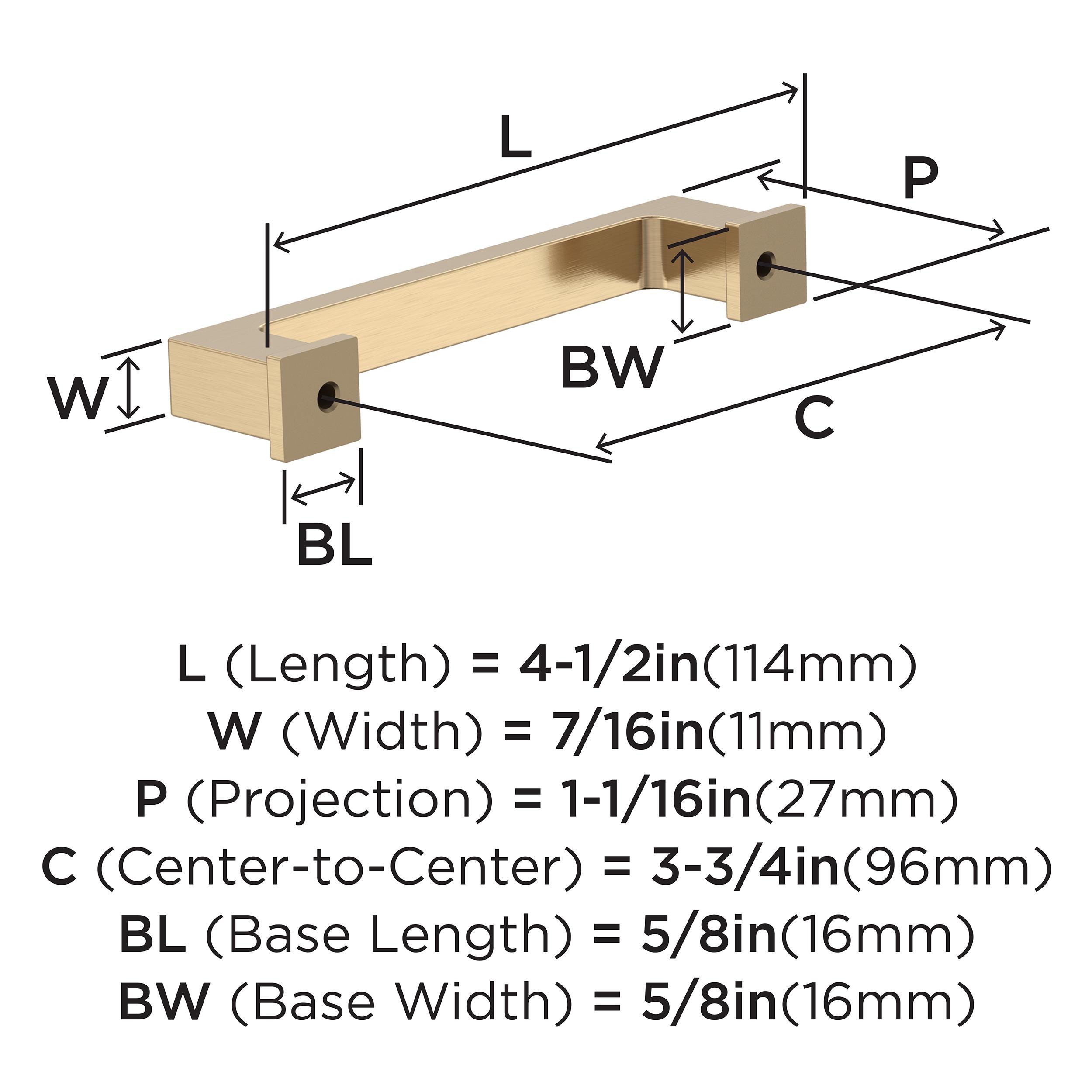 Amerock 10BX37031CZ Cabinet-Pulls - View #4
