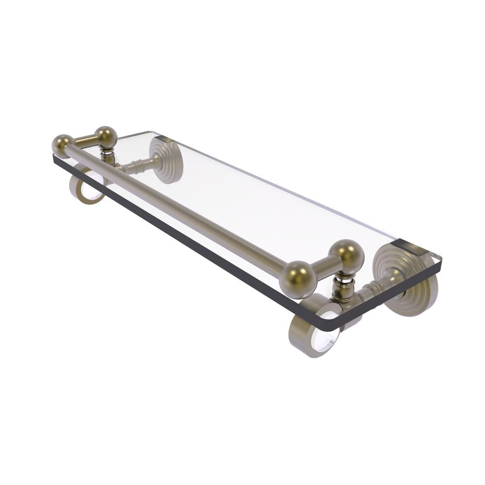 Allied Brass PG-1-16-GAL-ABR Pacific Grove Antique Brass Wall mount Bathroom Shelf ( 16-in x 3.5-in x 5-in )